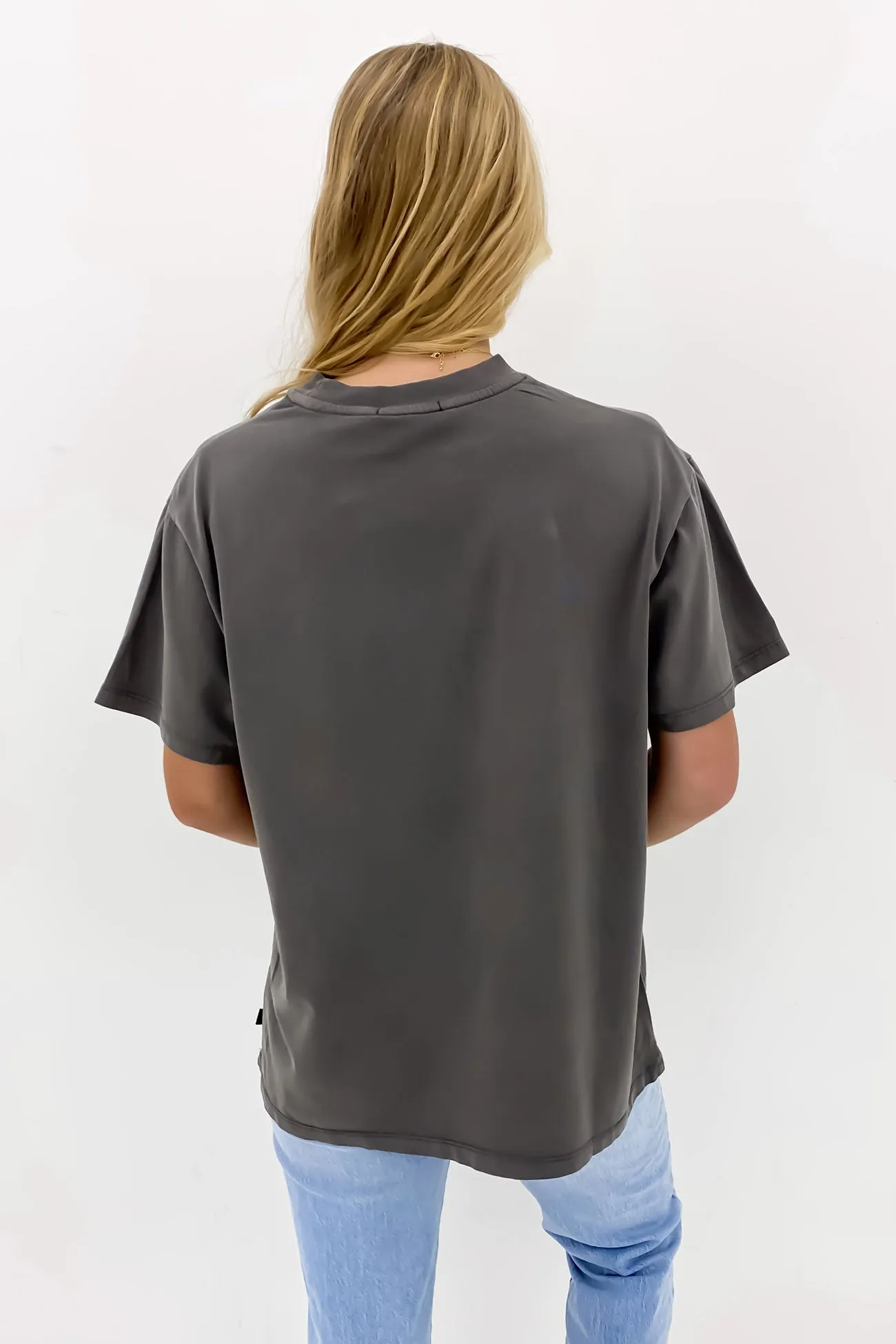 Sky Dance Oversized Tee Charcoal Sustainable Packaging Comfort and Ease