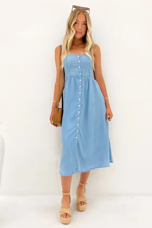 Rye Midi Dress Chambray Basic essential Trend Smart