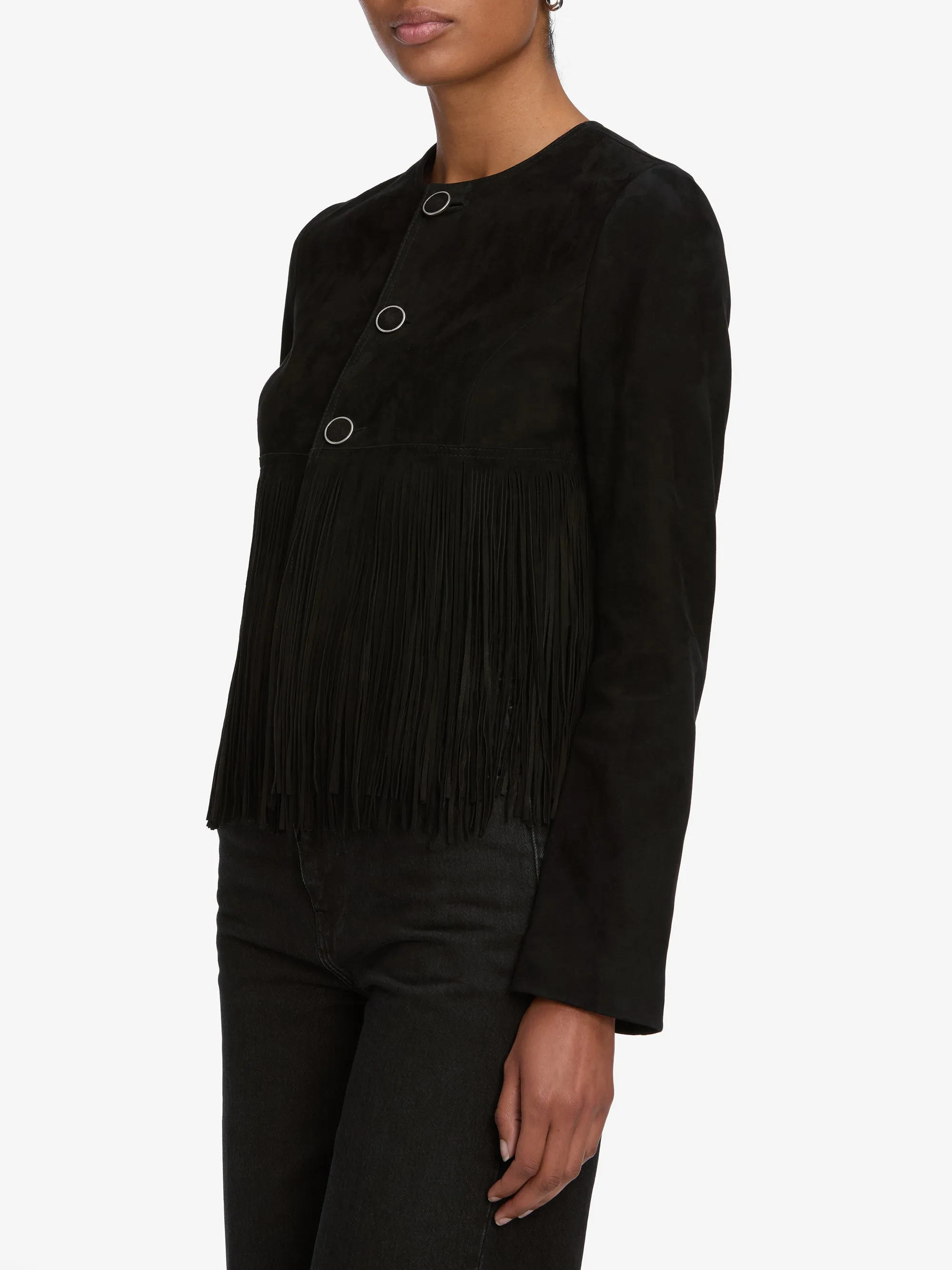 Eco Nice Classic Ribbed Cuffs The Saddle Jacket -- Black