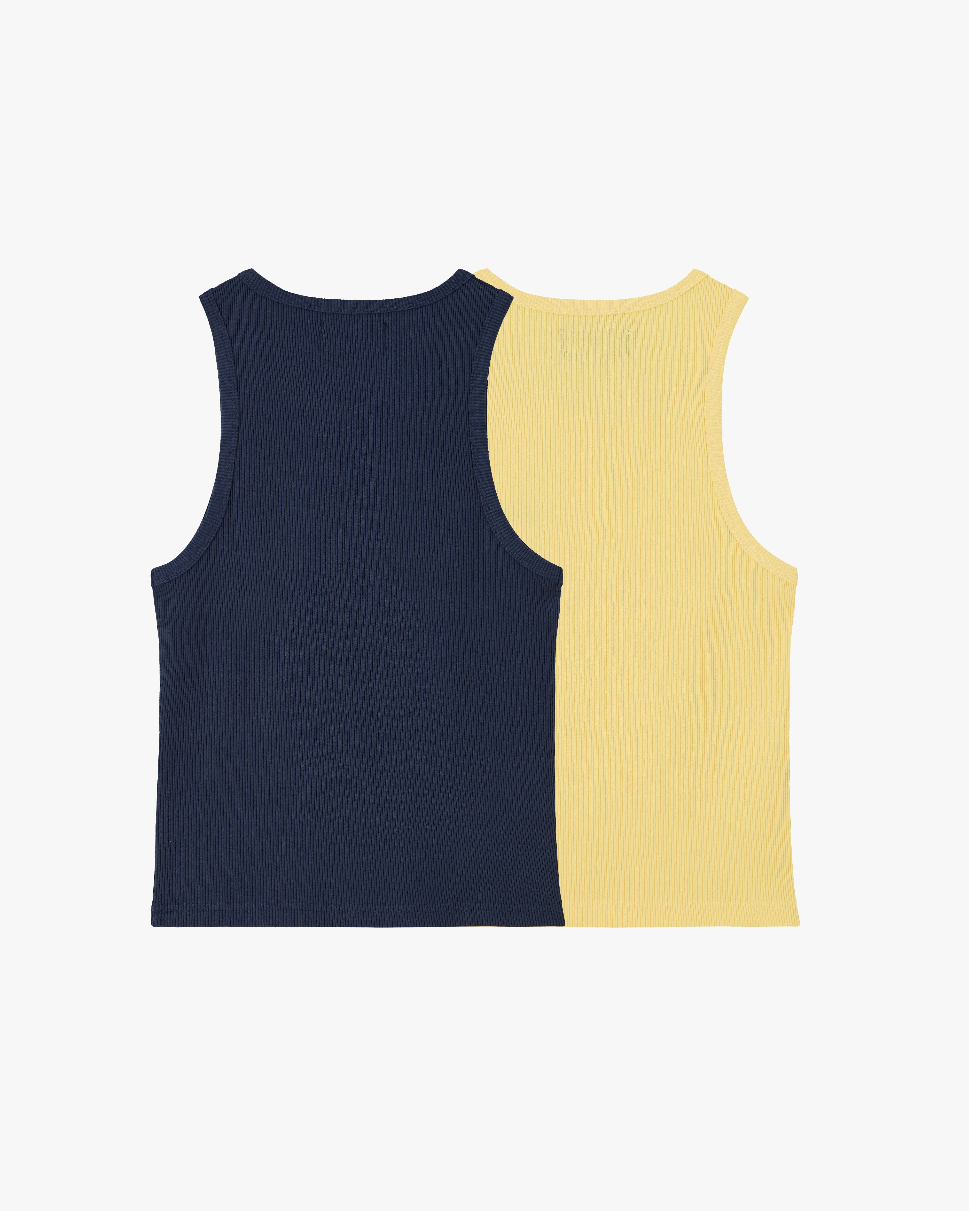 AntiPilling Basic Tank Top Navy/Yellow