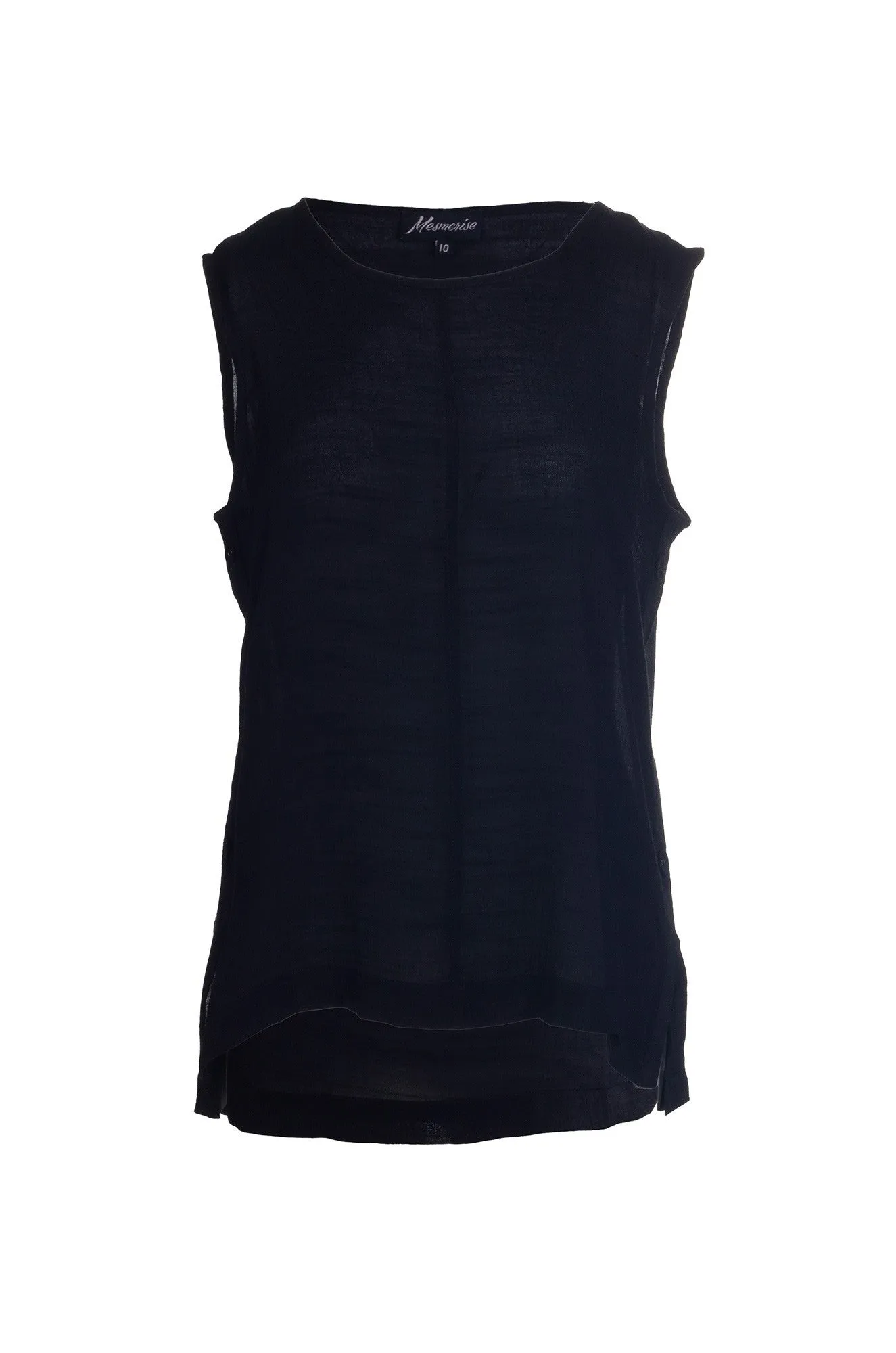 AbrasionResistantFabric Sleeveless unlined Top | Black | 8821A1