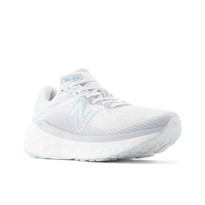 Womens New Balance Fresh Foam X 840V1 in Quartz Grey/Virutal Blue/Bright Cyan/White speed - optimized shoes