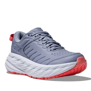 Womens Hoka Bondi SR (Slip Resistant) in Moonlight/Pale Dusk Breathable Ventilation Channels