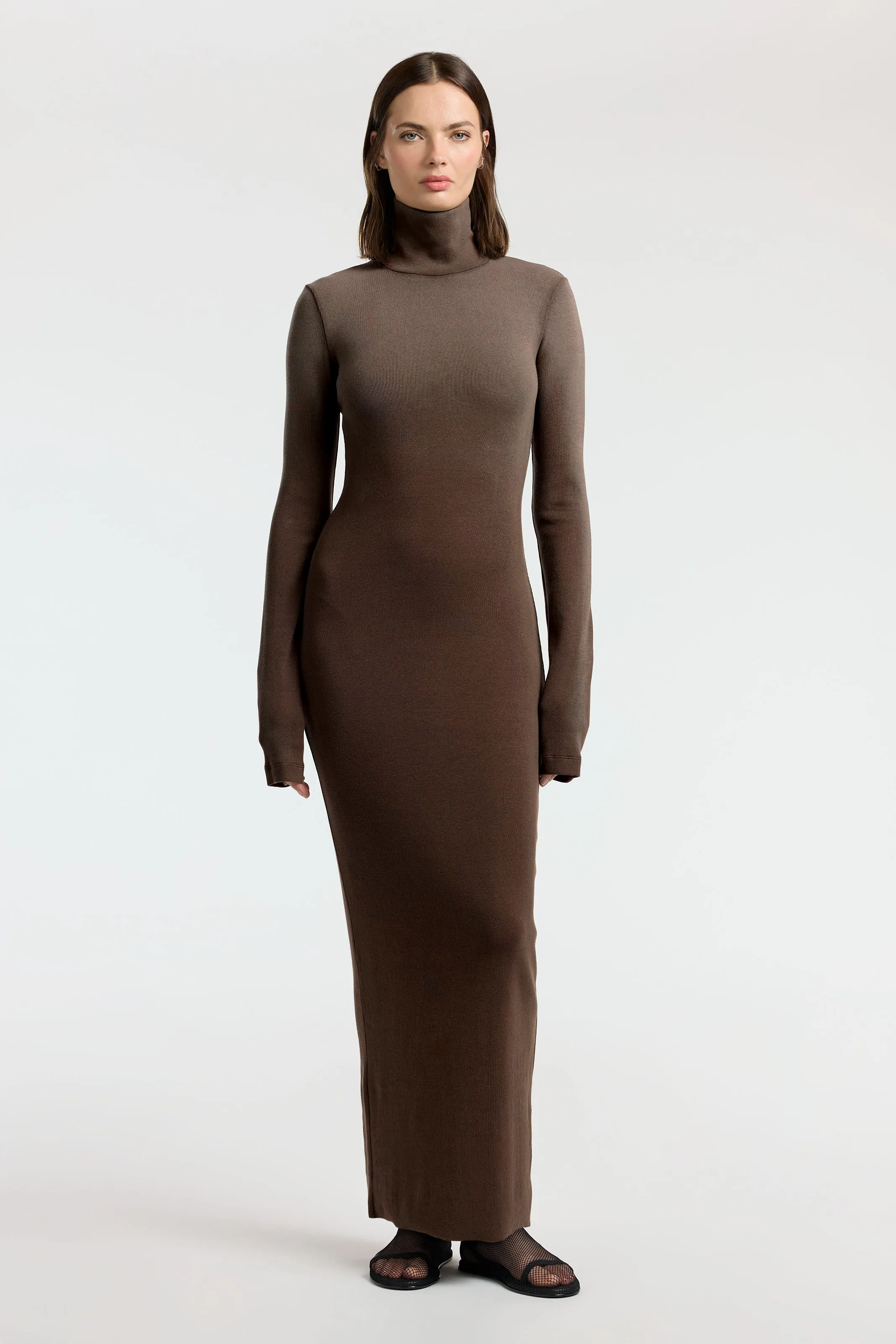 Chic Ensemble Verona Turtleneck Maxi Dress