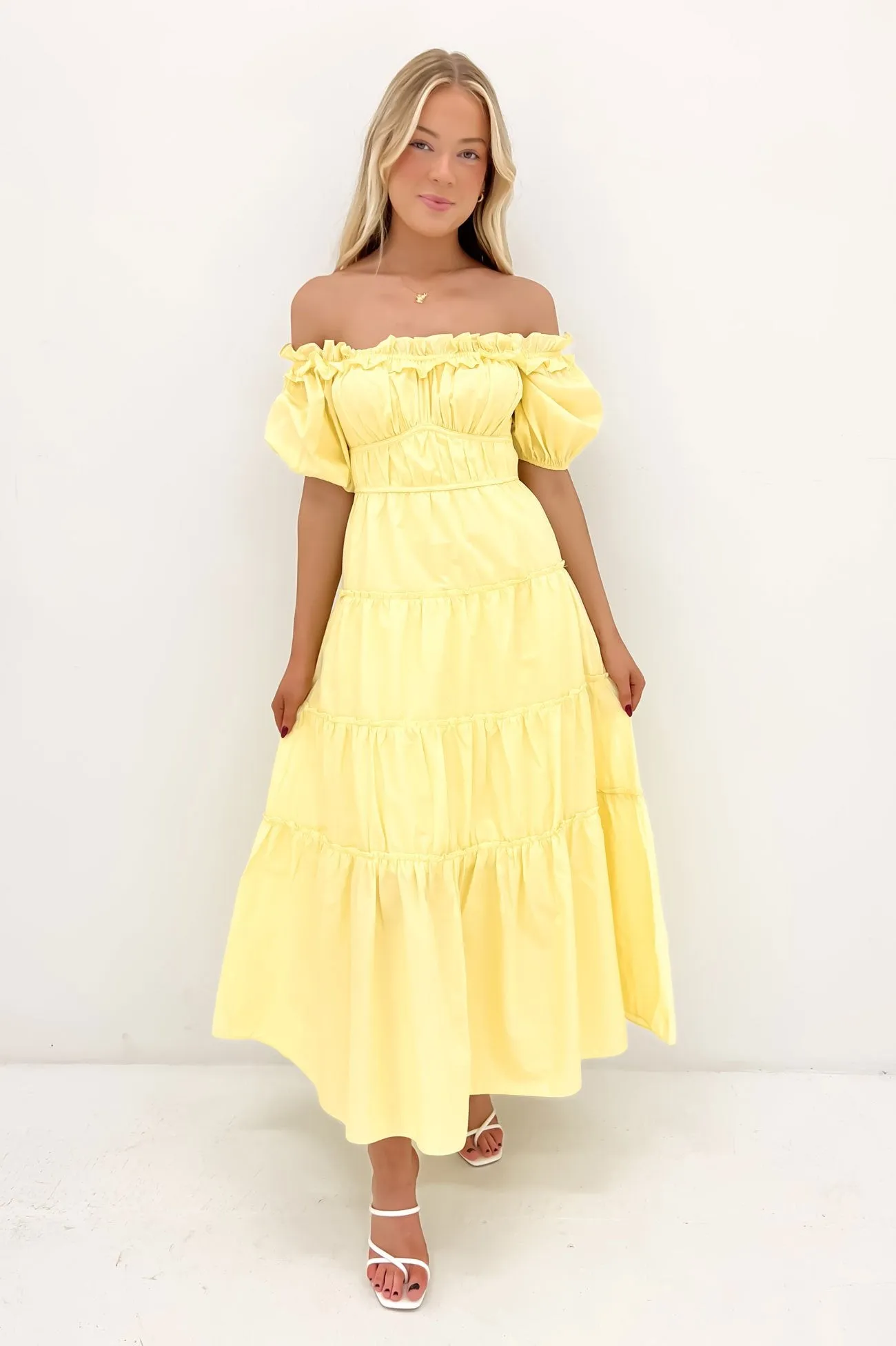 Ryland Midi Dress Yellow Smart Layer Wear