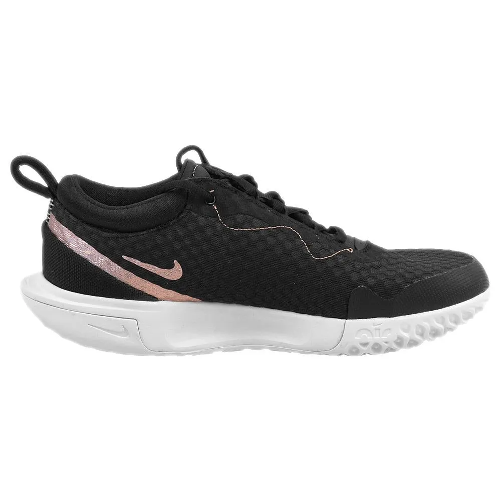 Nike Women's Court Zoom Pro - Black/Metallic Red Bronze Seamless Upper Construction