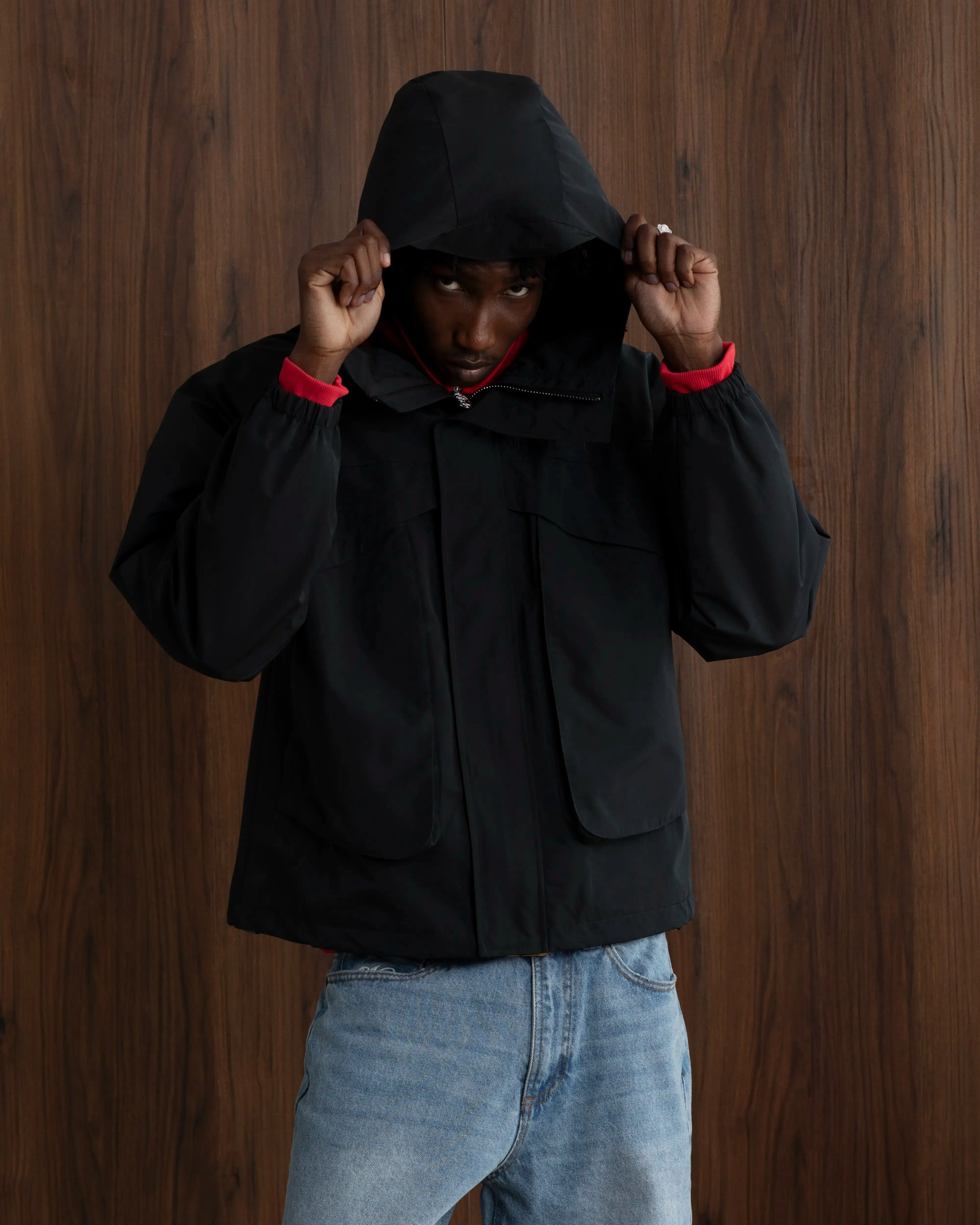 High Visibility Trims Milestones Windbreaker Jacket Ash