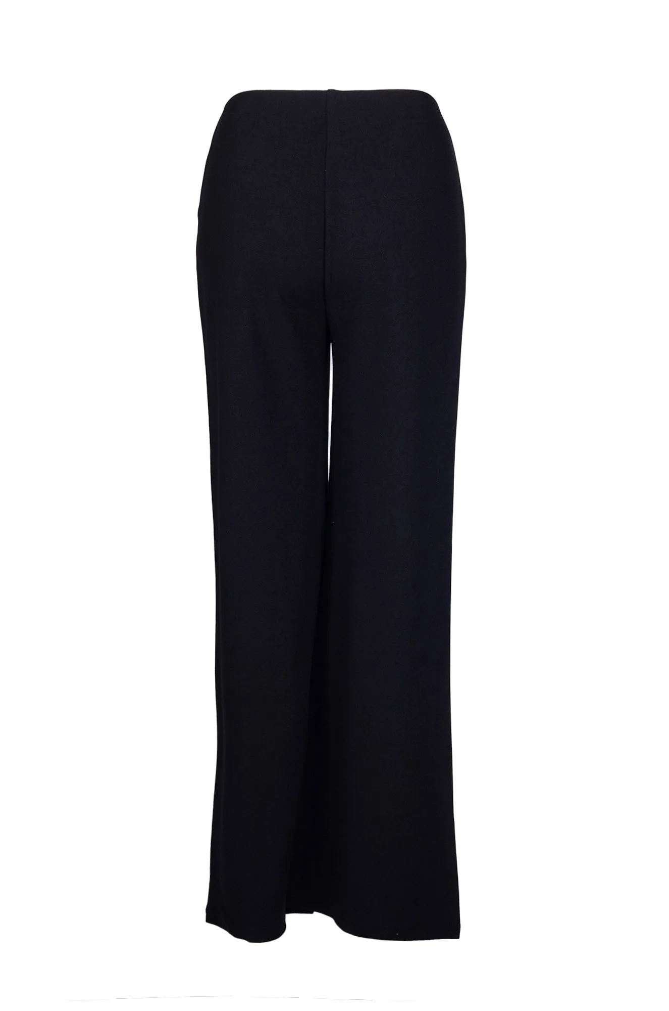 Classic Comfort Short Stretch Crepe Pants | Black | 8225B1