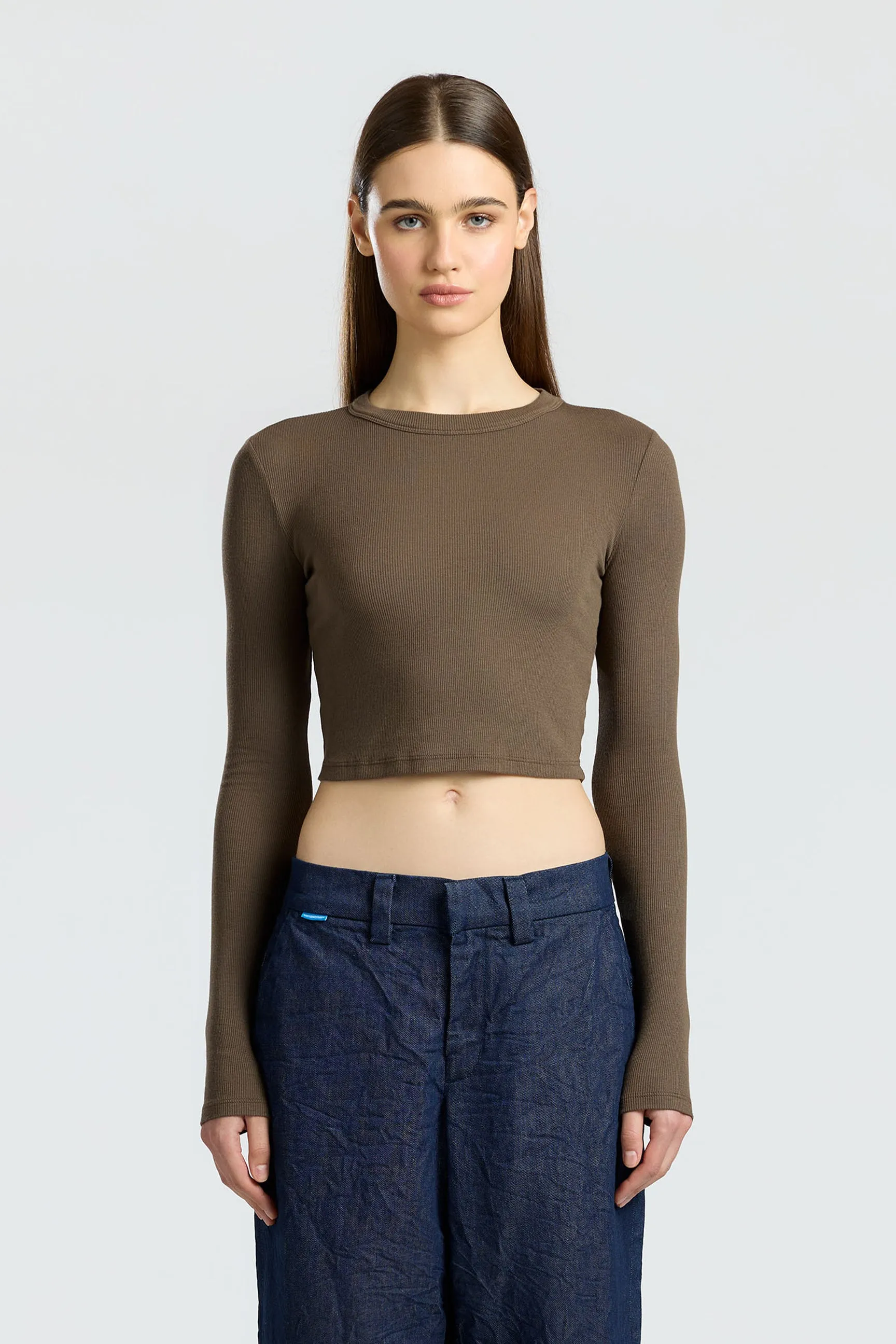 Boat neck style V neck style Verona Crop Shirt