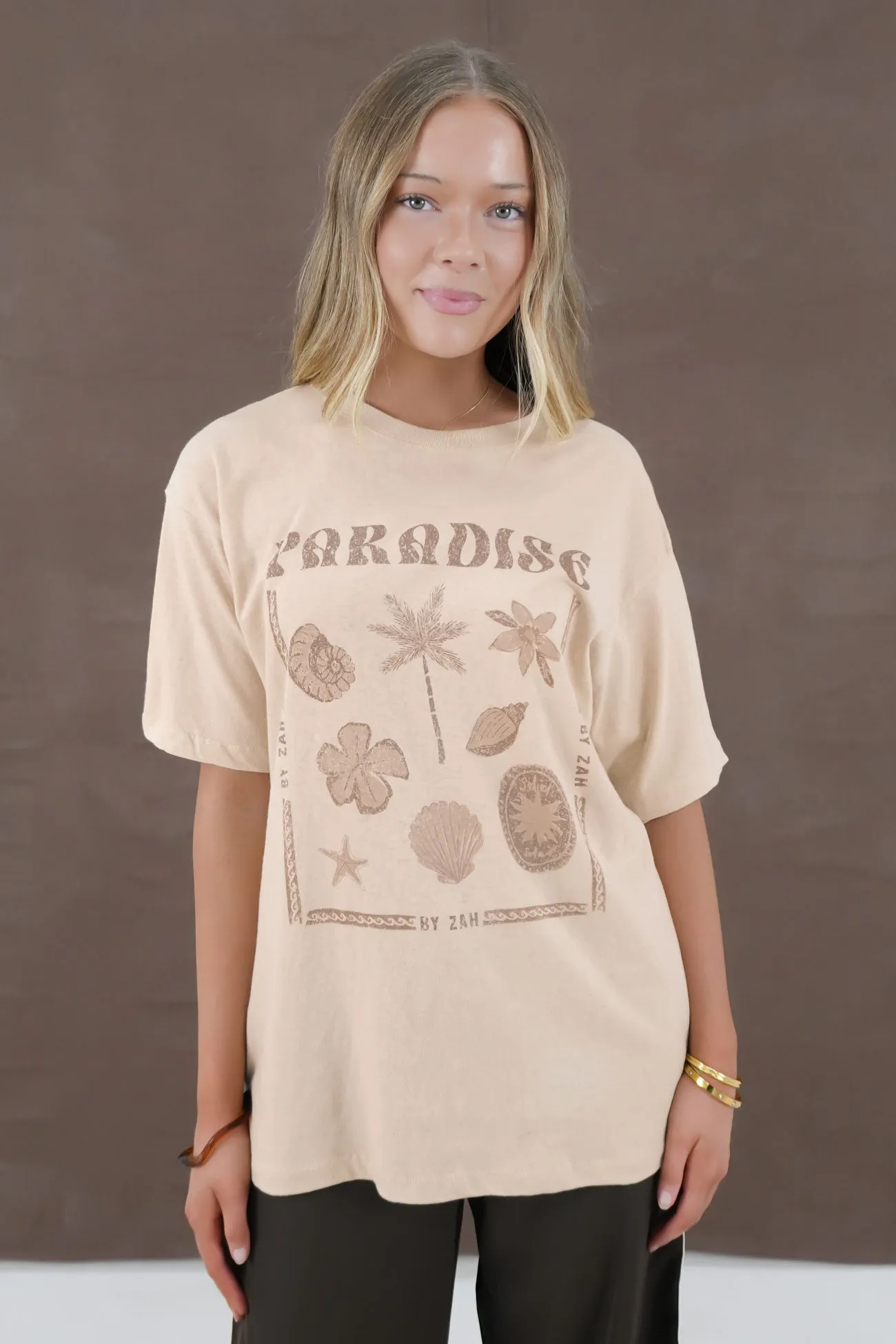 Nalu Tee Beige Essential Top