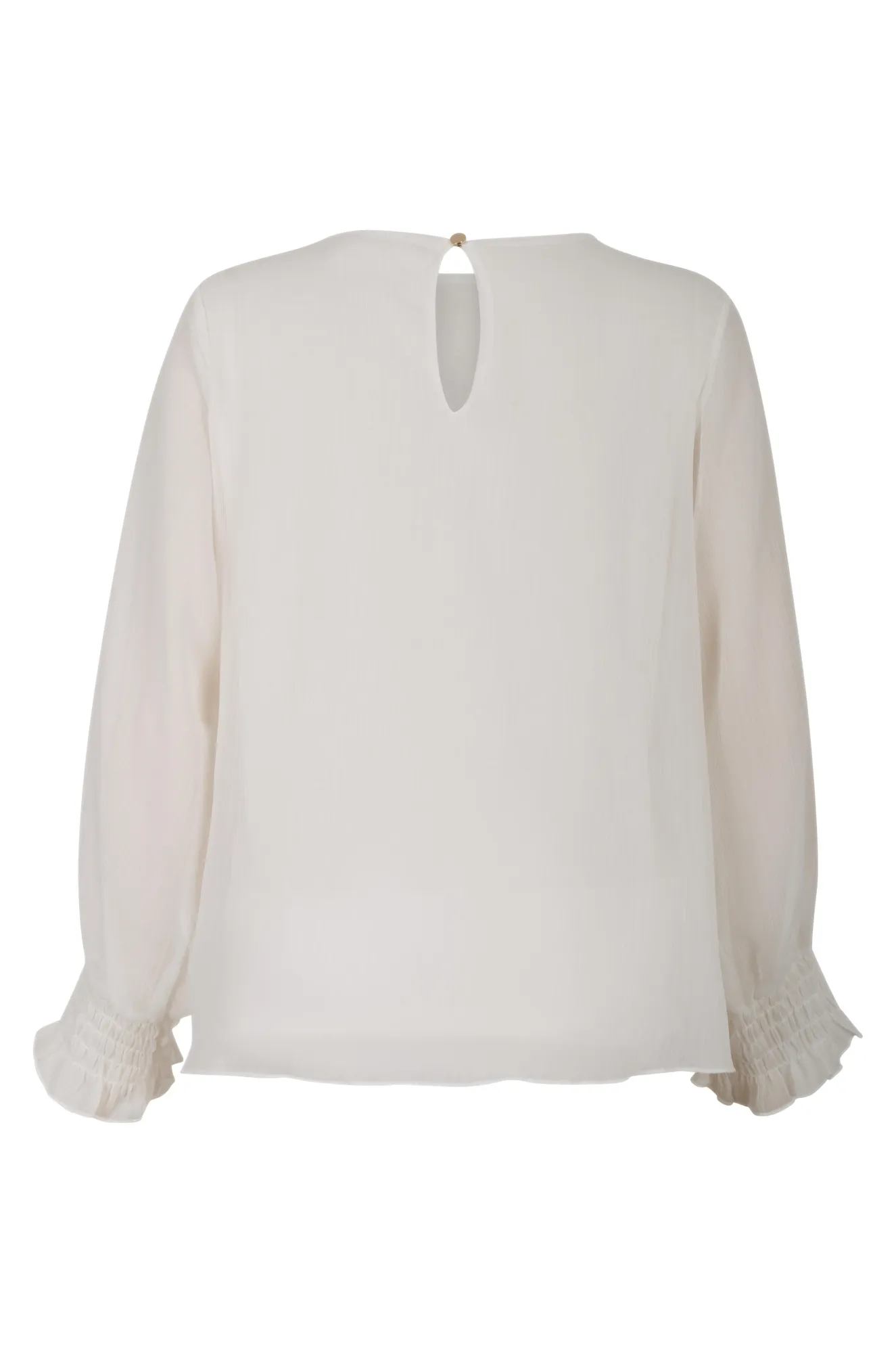 Breathable knit Breezy Comfort Made in Italy Chiffon Top | WHITE | 0301A1