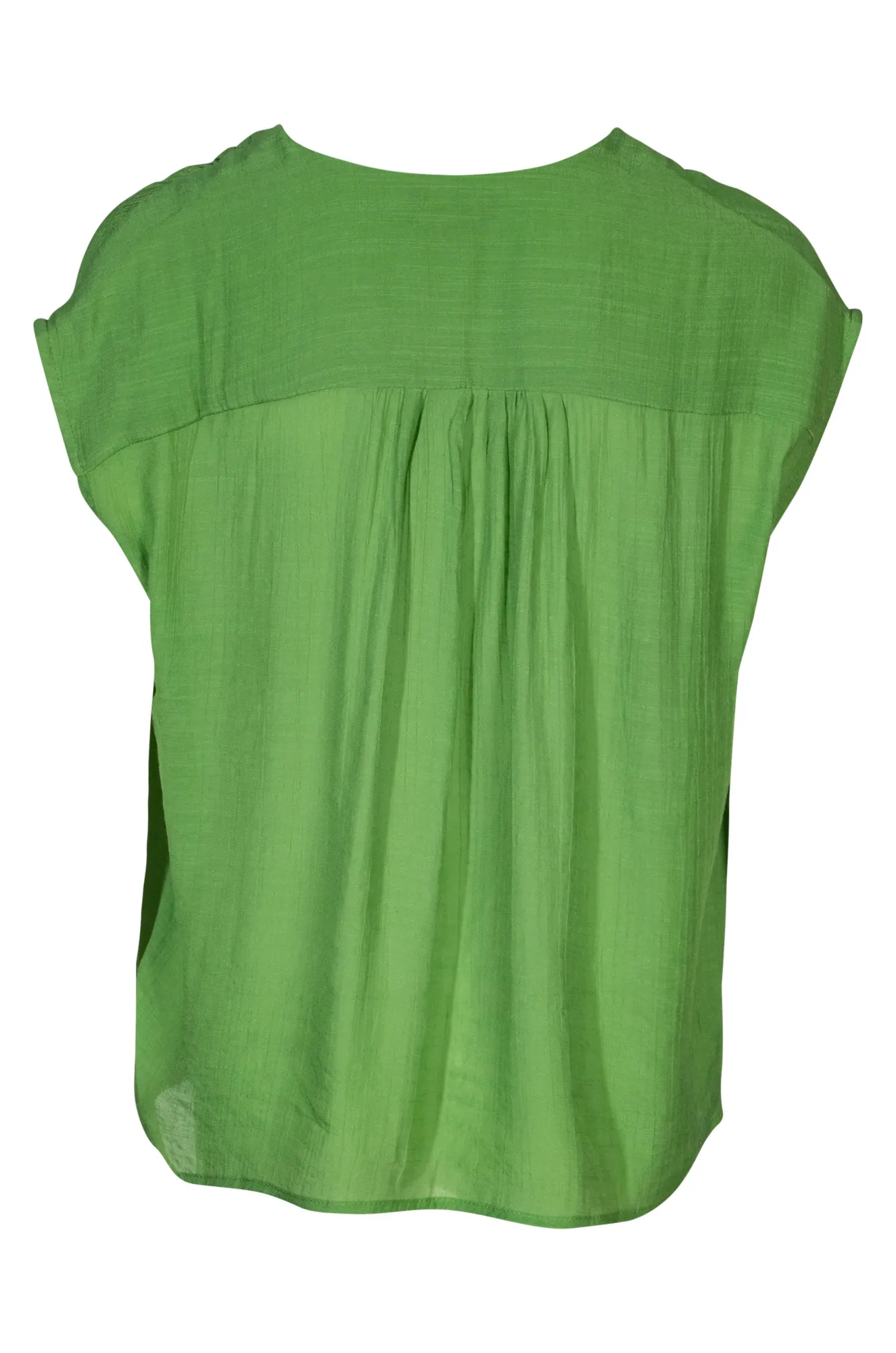 Soft Crosshatch V neck Top | Apple | 8827A1 Breathable mesh