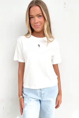 Sporty and Stylish SeamlessSidePanels JNJL Core Tee Vintage White
