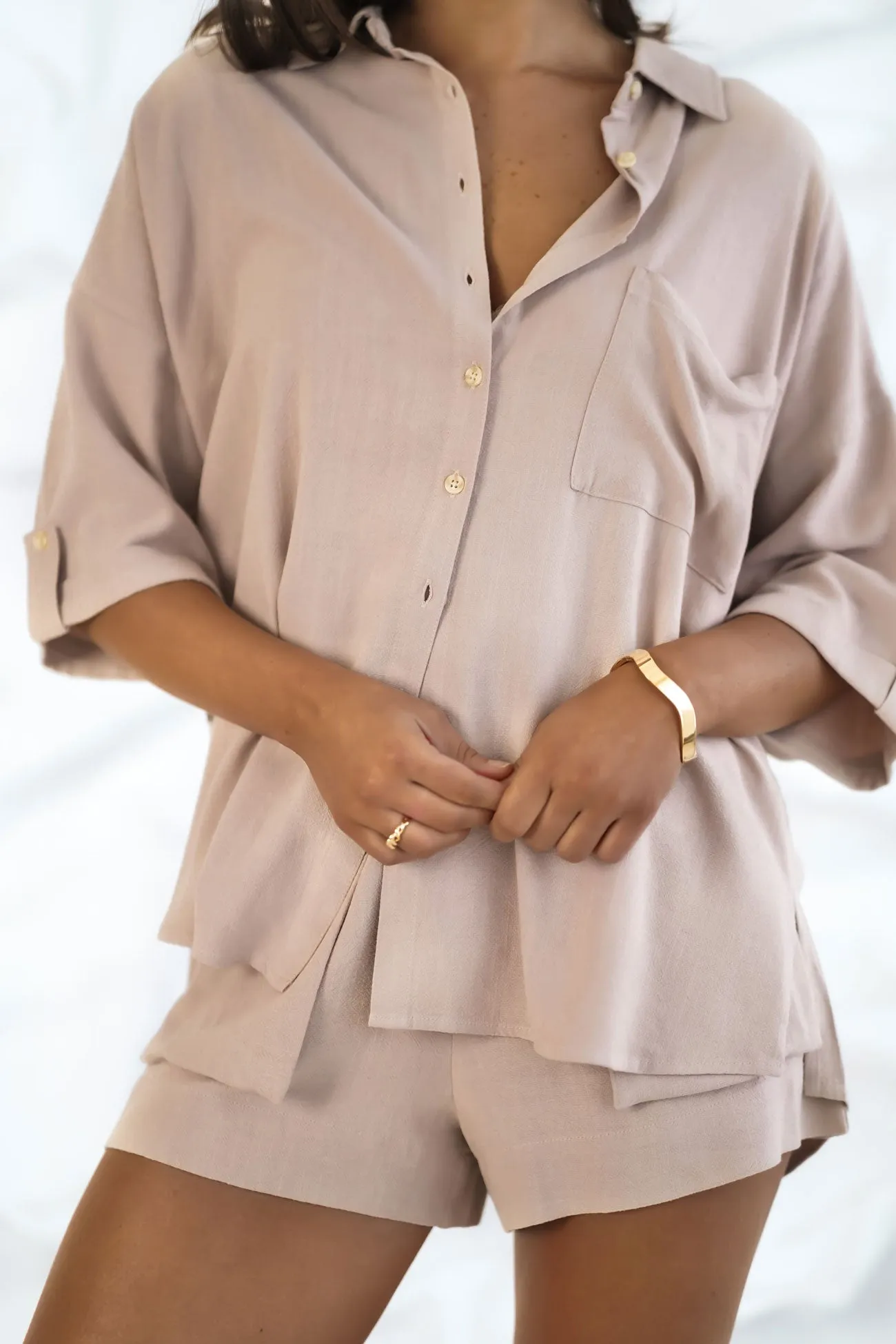 Logan Staple Short Sleeve Shirt Tan Casual Essentials Wear