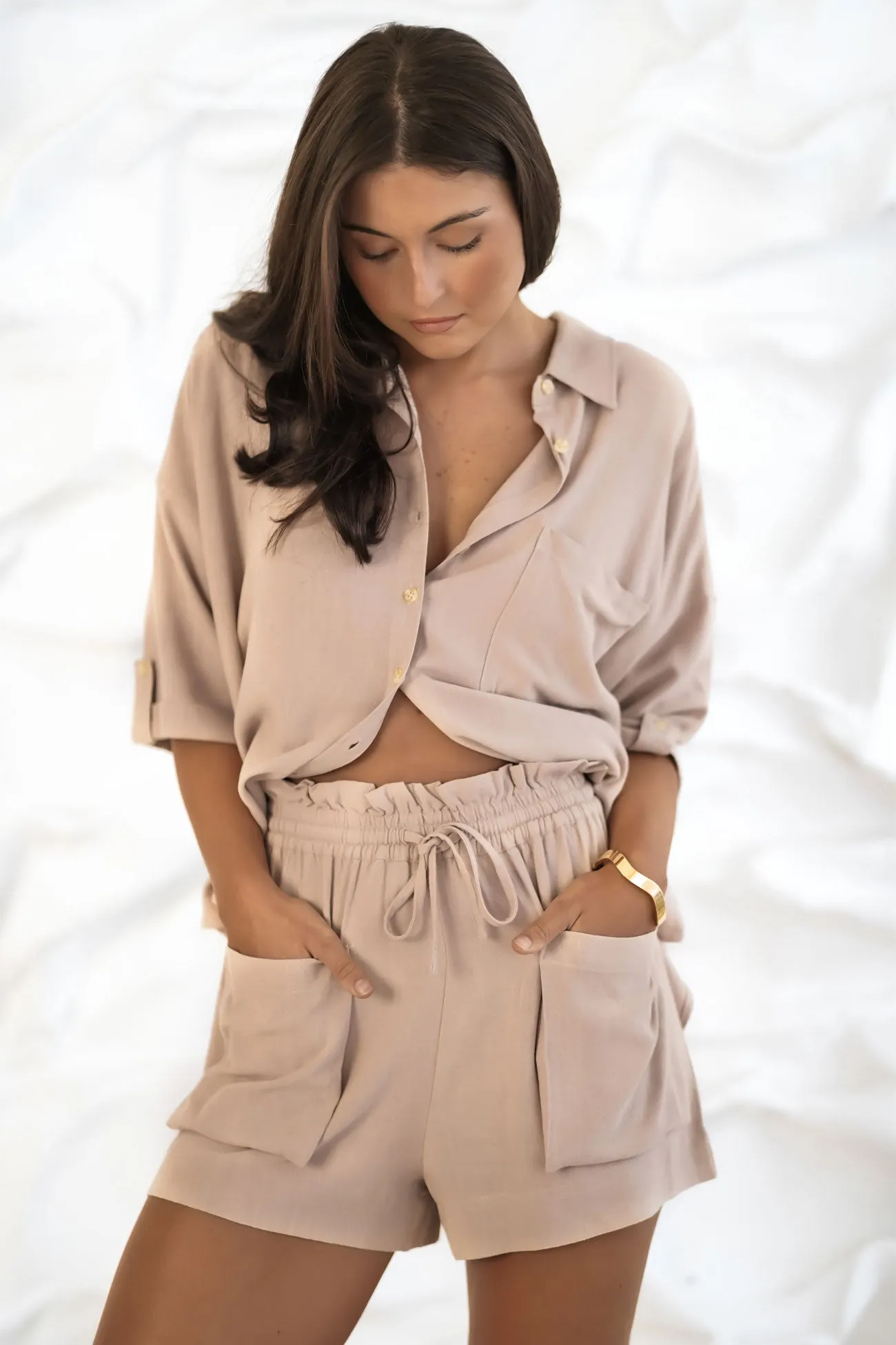 Outdoor Essentials Anti Pilling Surface Logan Staple Short Sleeve Shirt Tan