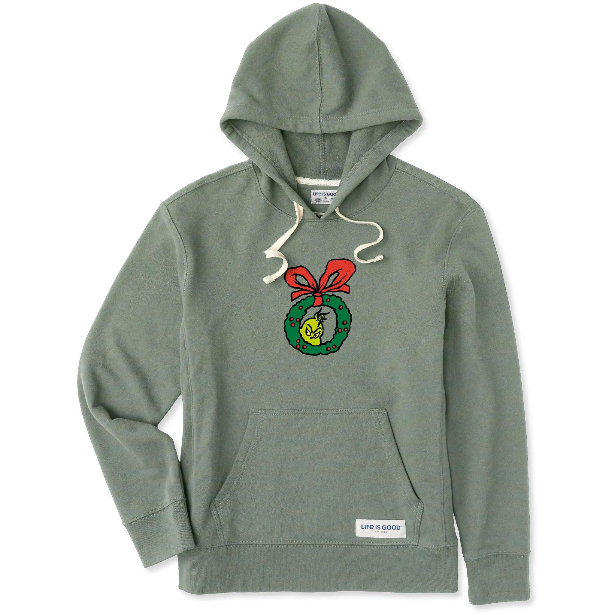 Women's Grinch Sneak Peek Simply True Fleece Hoodie product eyewear protection Two-Tone Design