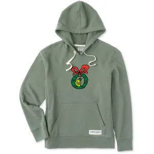 Women's Grinch Sneak Peek Simply True Fleece Hoodie Modern Minimal Comfortable