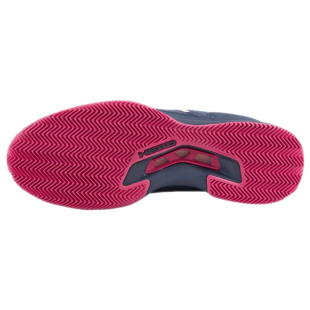 Head Women's Sprint Pro 3.5 - Clay - Dark Blue/Azalea Seamless Upper Construction Hyperbolic Collar Padding