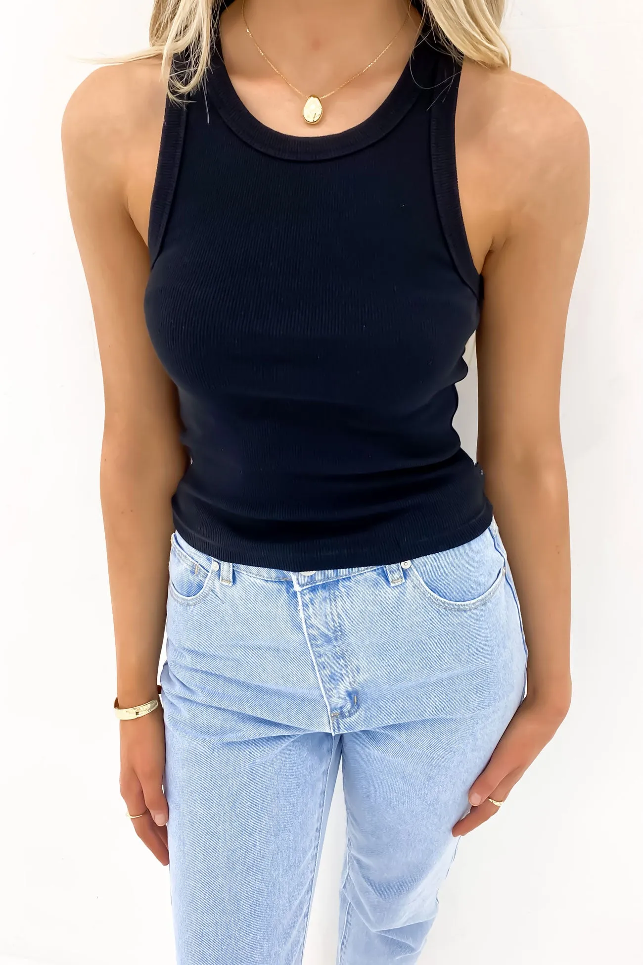 Ella Tank Black Versatile Scarf Formal Shirt