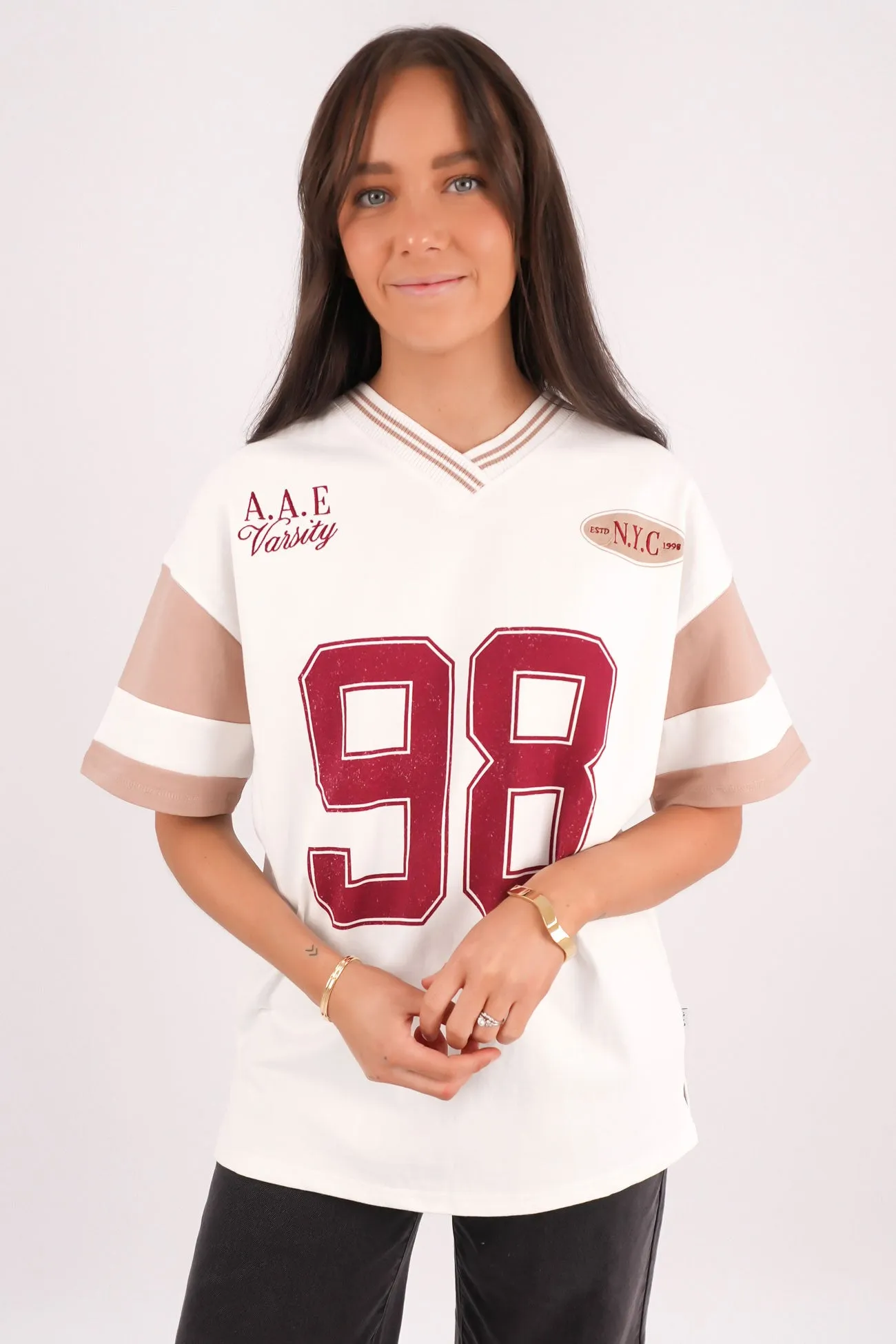 Soho V-Neck Tee Vintage White EcoFriendlyMaterial