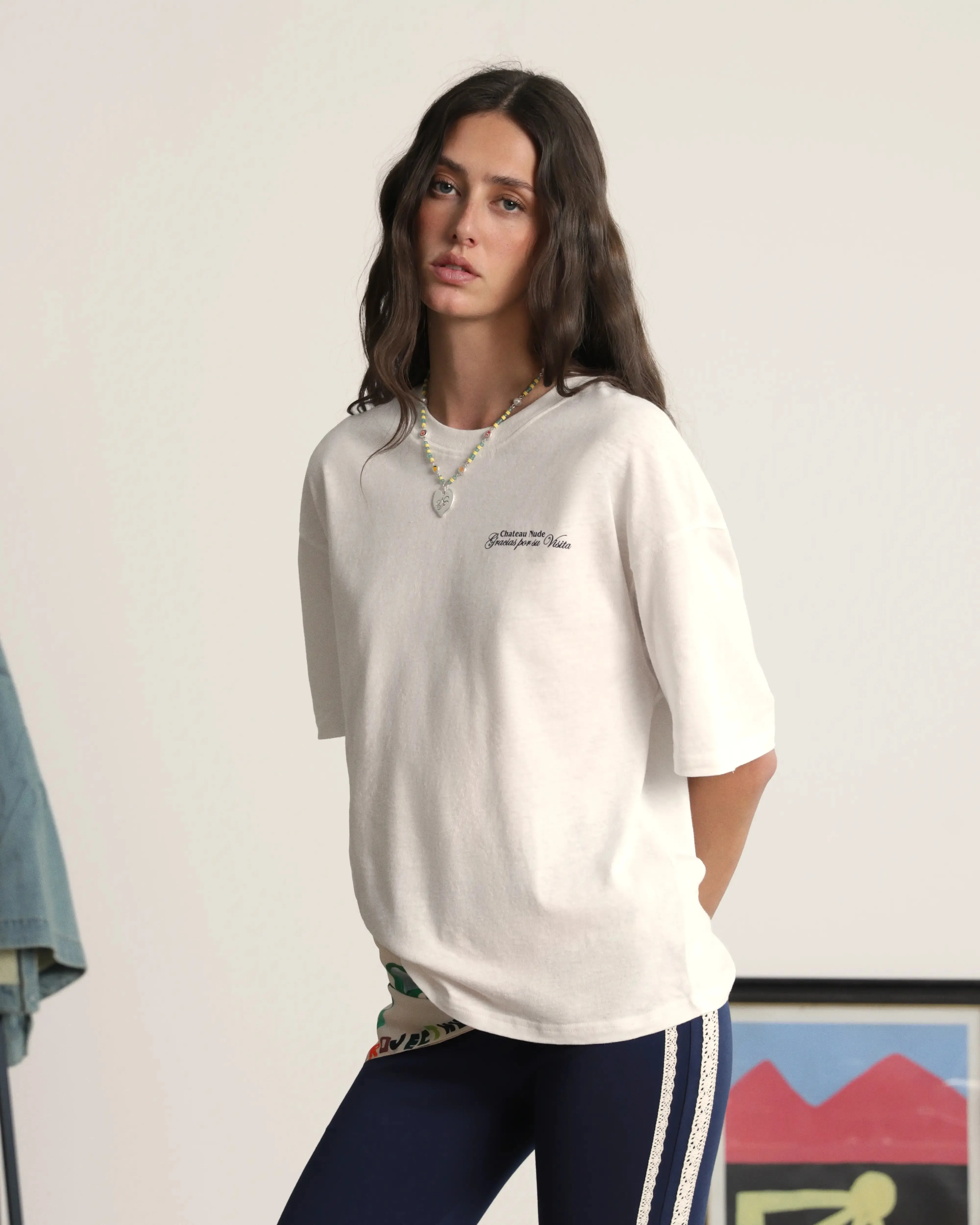 Chateau Tee White Sporty Shorts ButterySoftTexture
