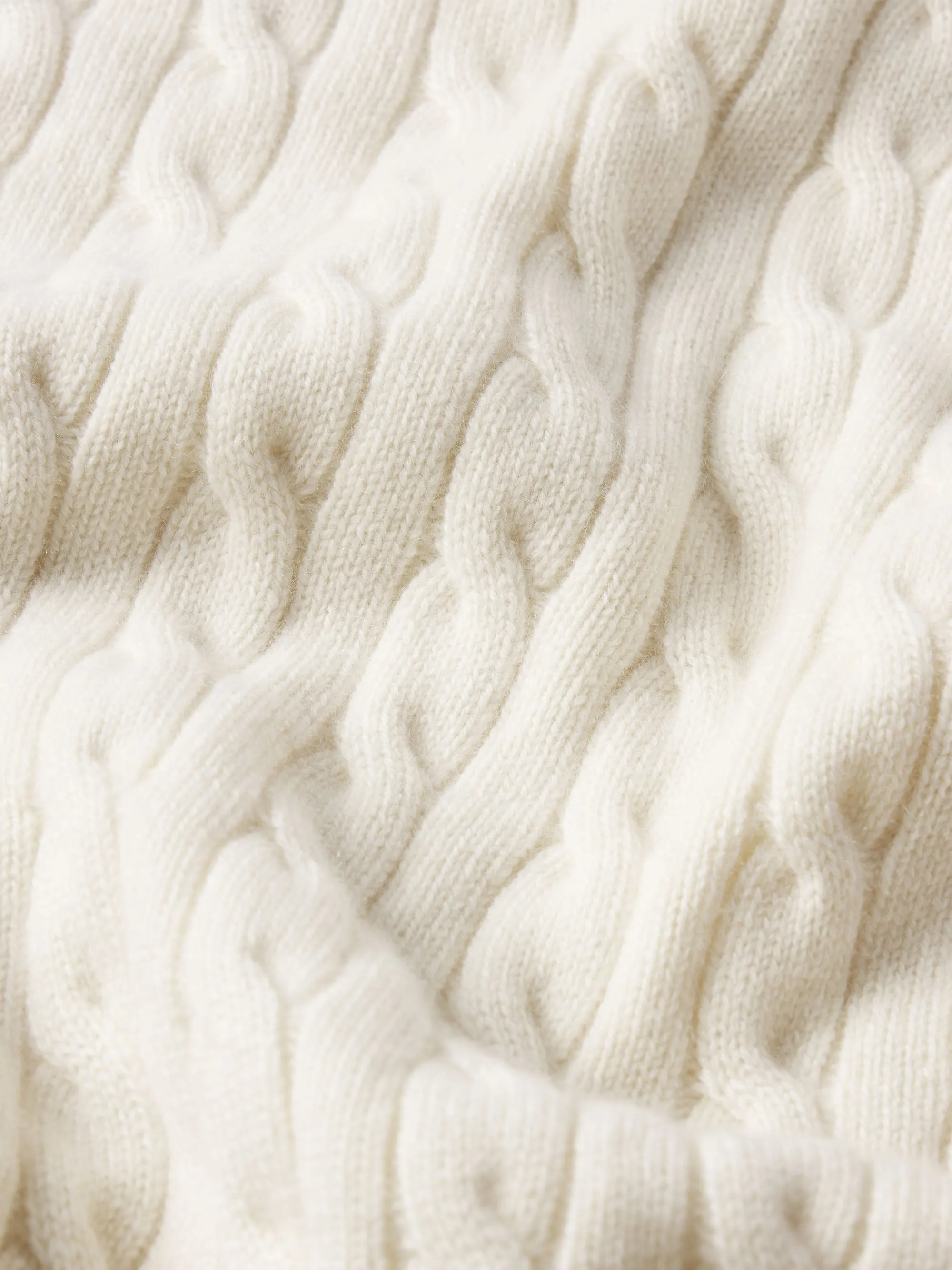 Sotheby's Unisex Cable Sweater Vest -- Cream Openwork Lattice Pattern