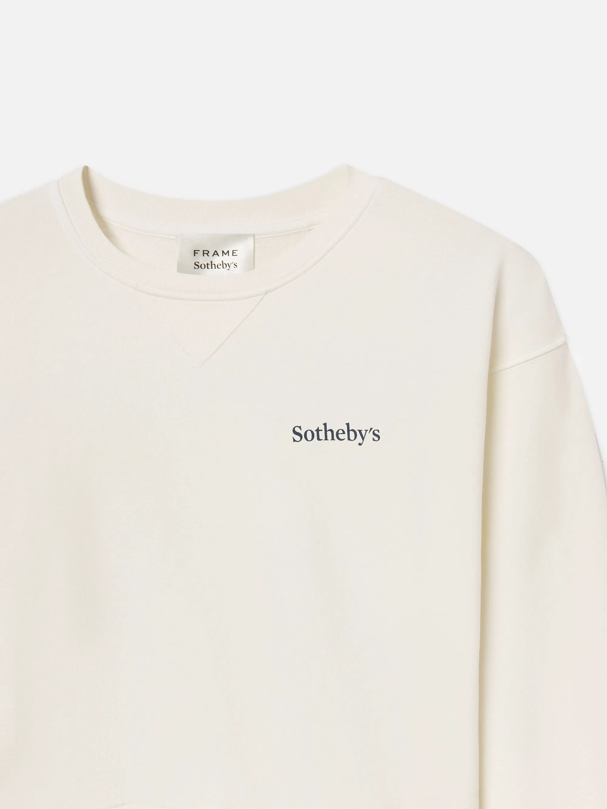 Simple Casual Style Sotheby's Unisex Crewneck Sweatshirt -- Cream