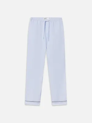 Smooth Fabric Packable Fit Sotheby's Unisex Pajama Pant -- Blue Stripe