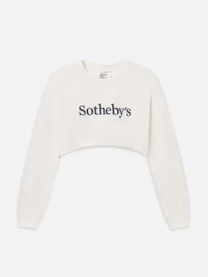 Sotheby??s Women's Cropped Sweatshirt -- Cream Non Chlorine Bleach Safe Urban Classic