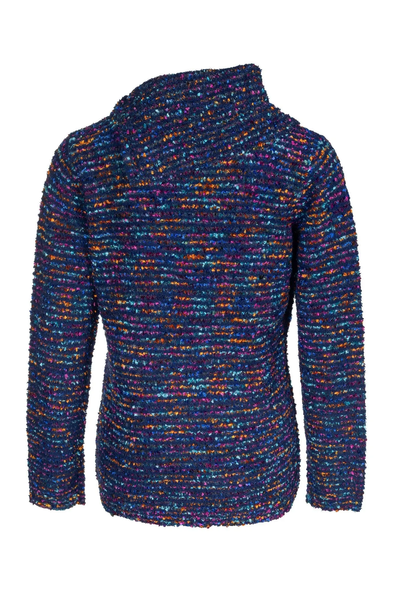 Split cowl neck Jumper | NAVY MULTI | 6964B1 Neutral Look