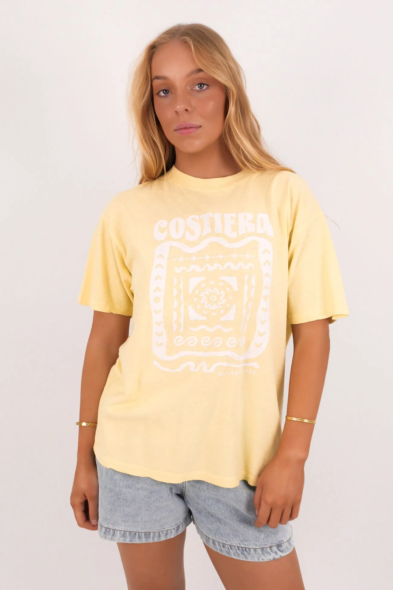 Costiera Relaxed Tee Yellow Casual Comfort Active Fashion