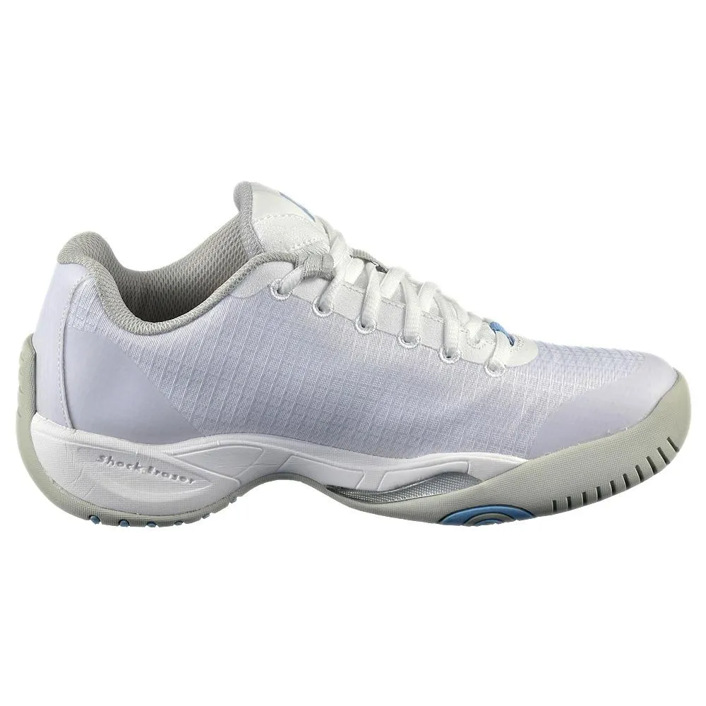 Gel Infused Heel Pad Abrasion Resistant Fabric Prince Women's T22.5 - White/Blue