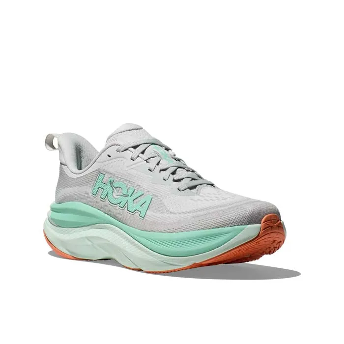 men Durable Material Womens Hoka Skyflow in Cosmic Grey/Seafoam