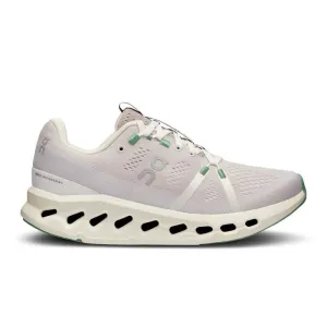 Womens On Running Cloudsurfer in Pearl/Ivory Flat terrain stability