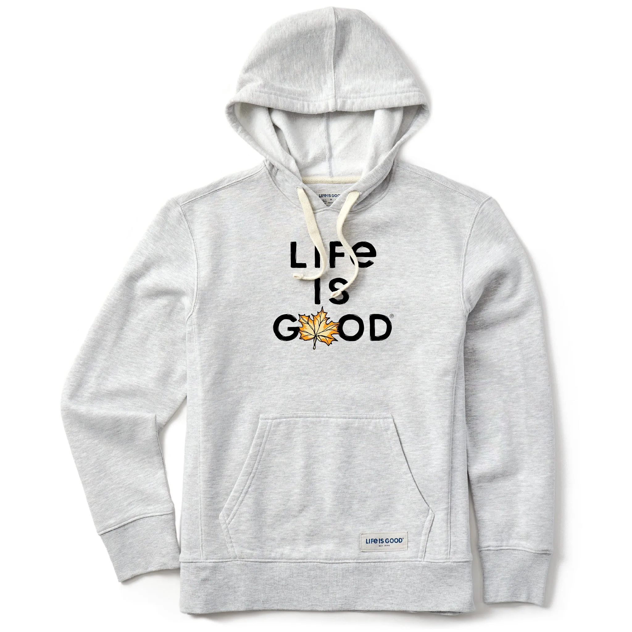 Women's Branded Stacked LIG w Leaf Simply True Fleece Hoodie Versatile Outfit Relaxed Street
