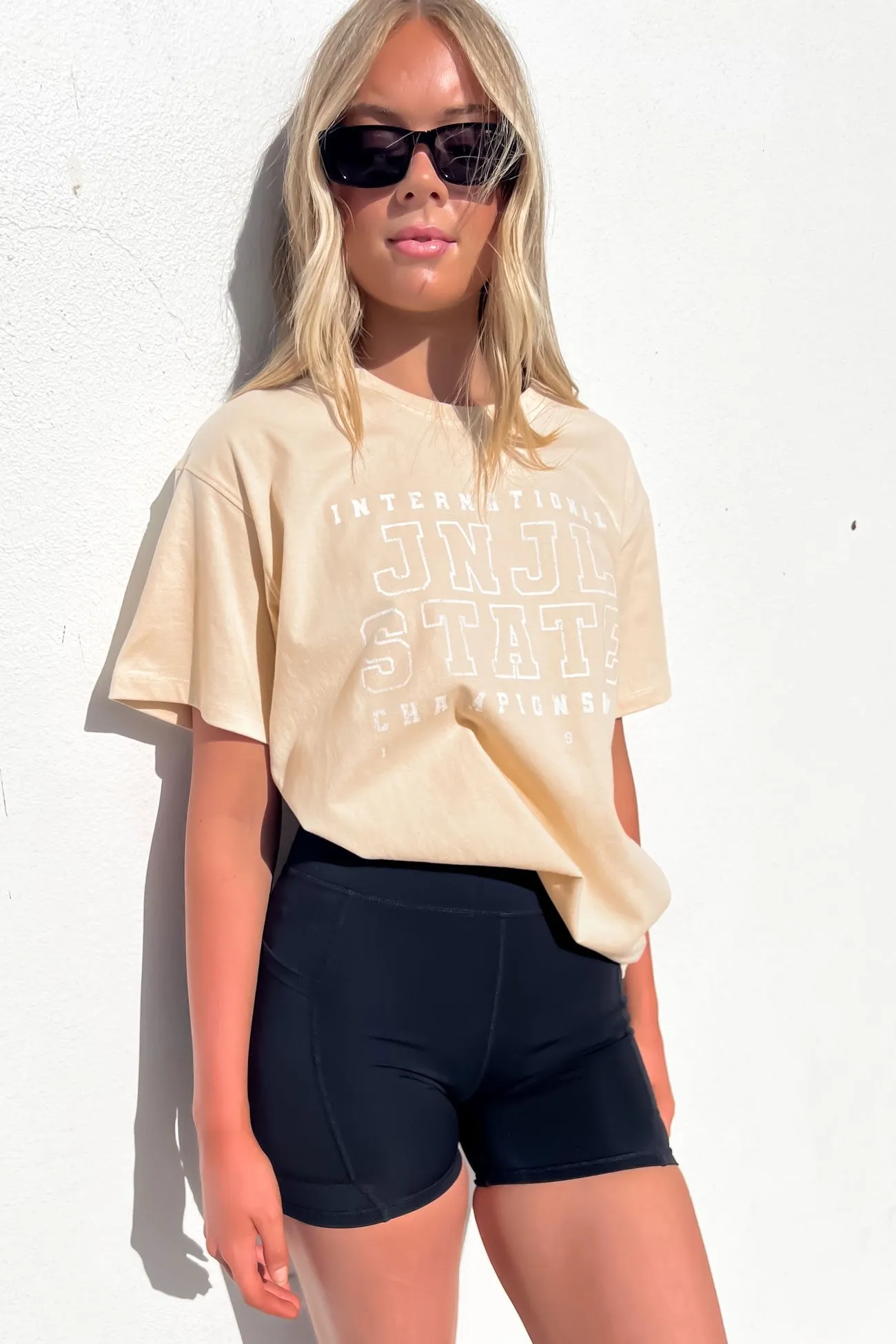 Everyday Top State International Tee Beige