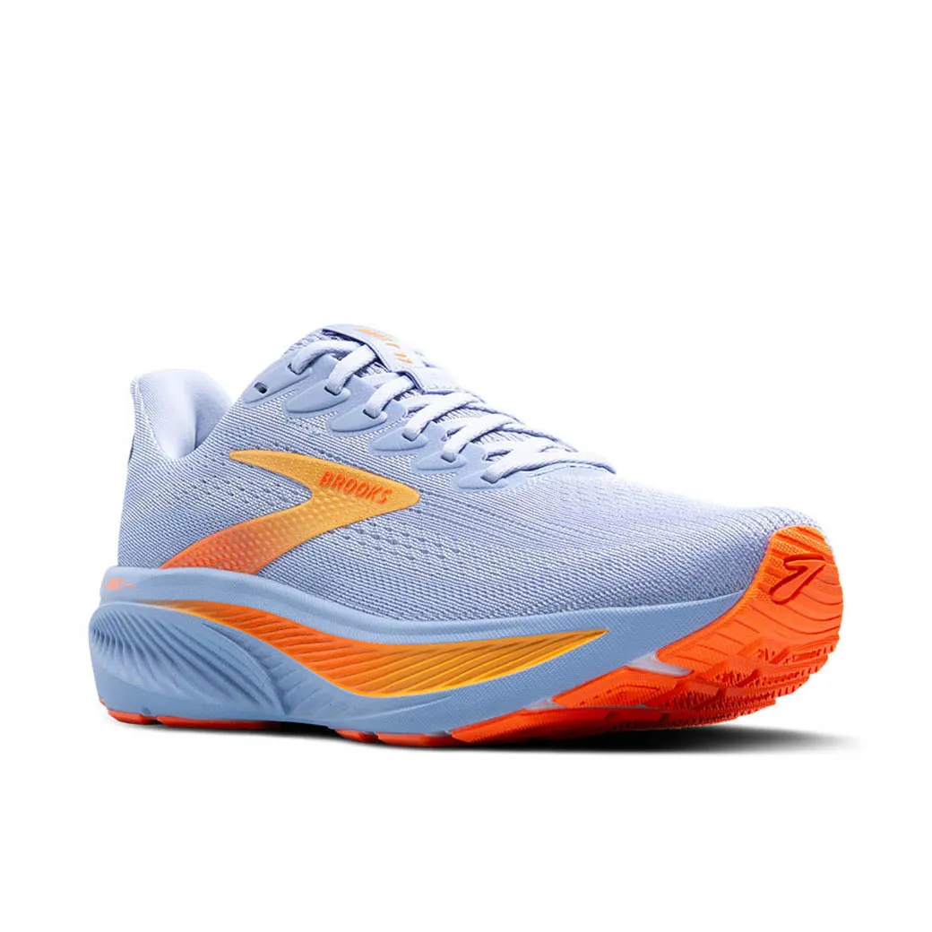 Torsion Response Midsole solid - color Womens Brooks Running Ghost 17 in Blue Heron/White/Orange