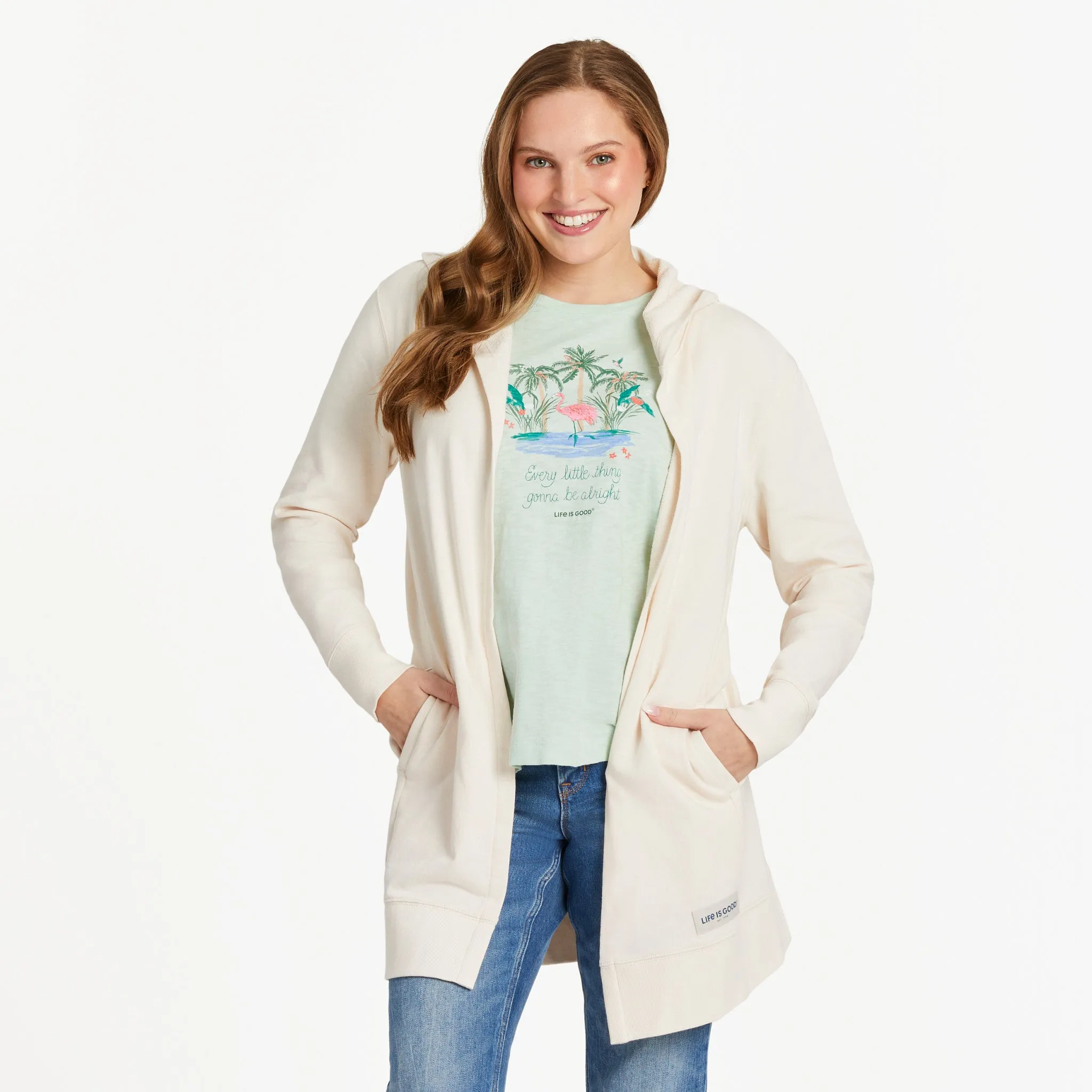 Warm Layering Women's LIG Tonal Horizontal Beyond Hip French Terry Tunic