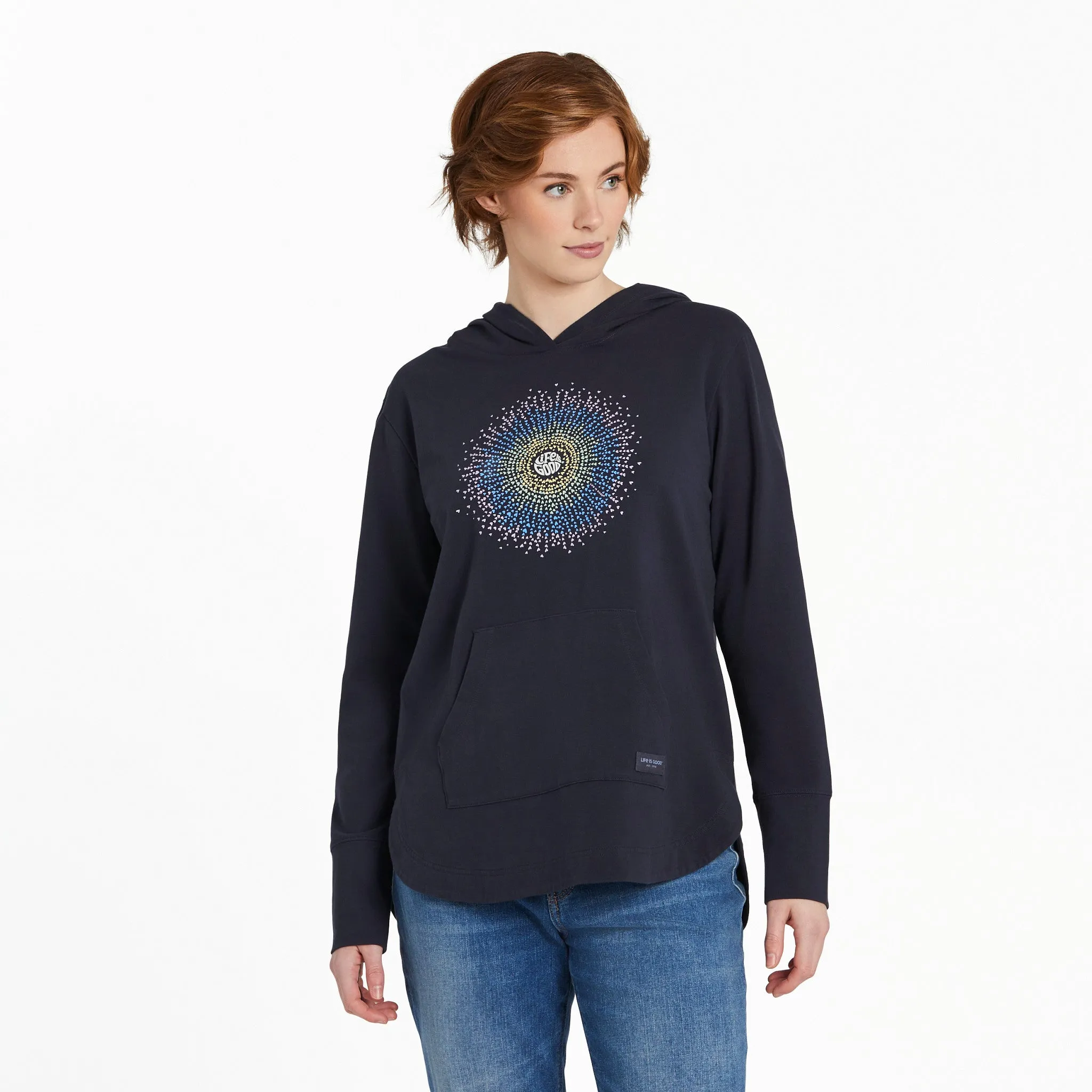 kids Women's Heart Rays Crusher-FLEX Hoodie Tunic