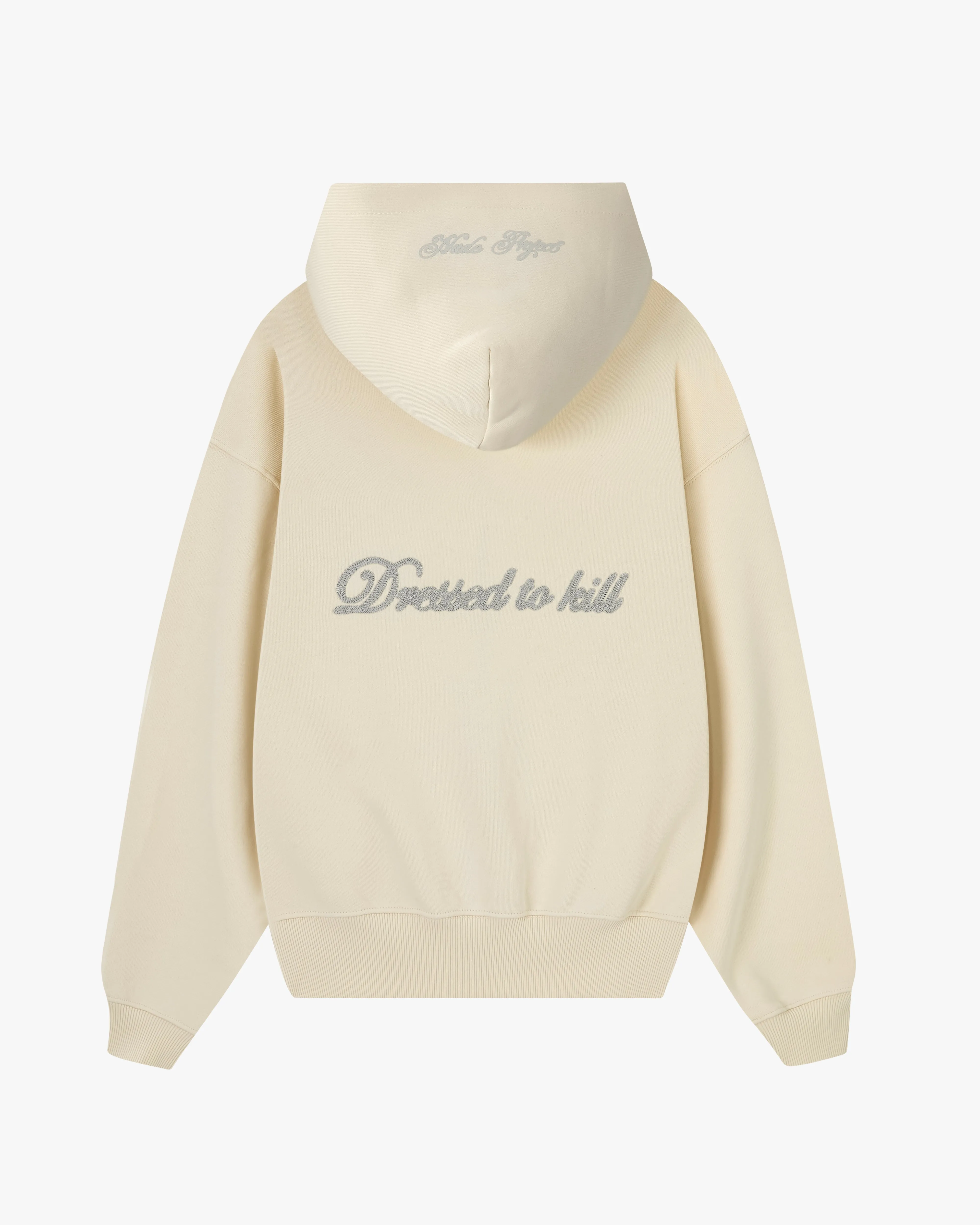 duck cloth right for travel Kill Bill Zip-Up Hoodie Marshmallow