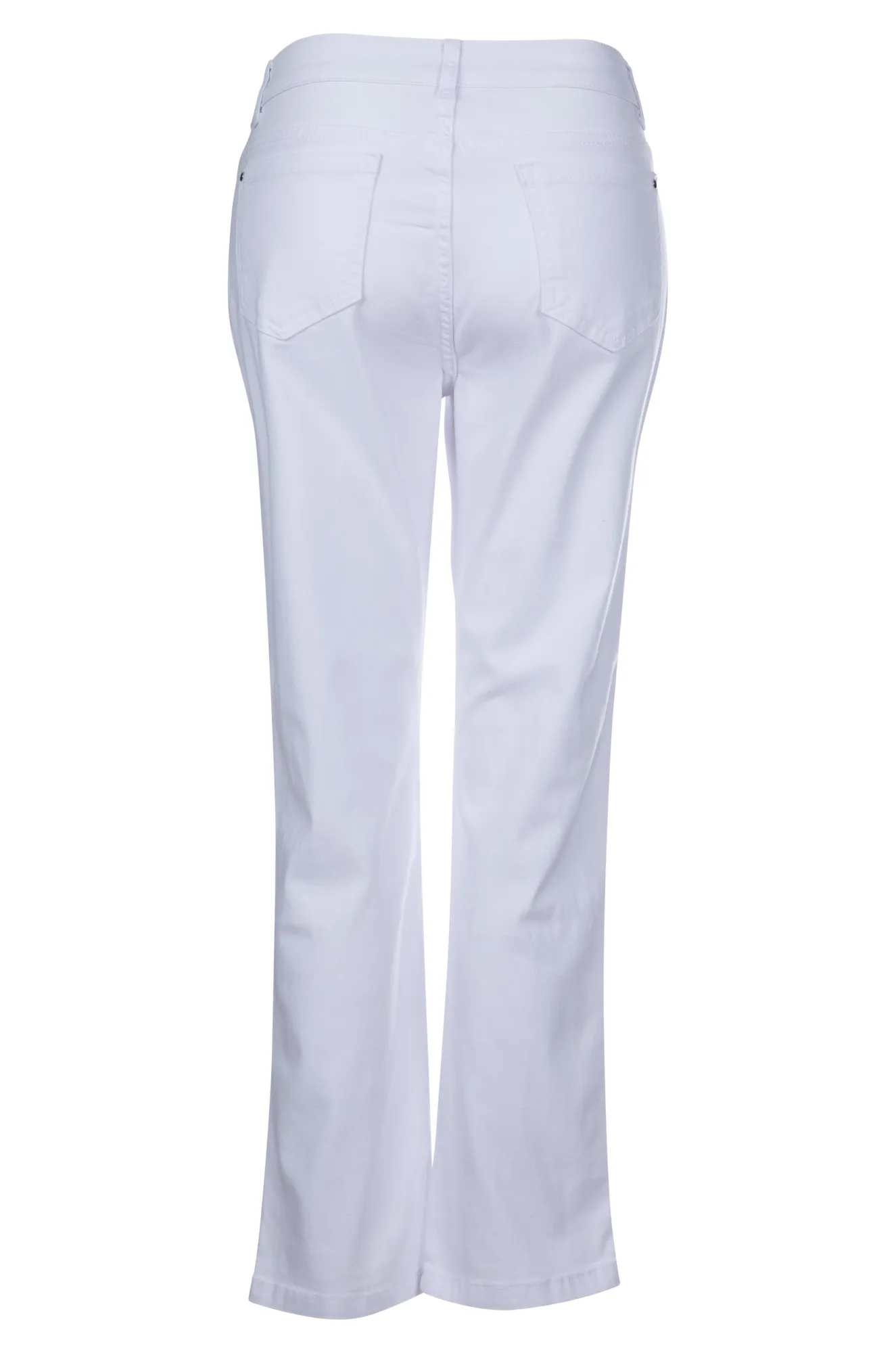 Stretch Cotton blend Short Jeans | WHITE | 6925A1 Travel Friendly