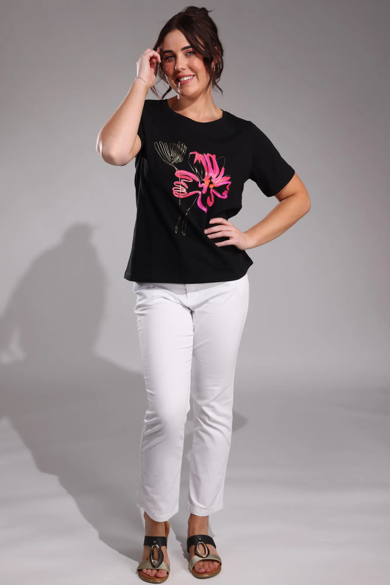 No Ride-Up Stretch Cotton blend Short Jeans | WHITE | 6925A1