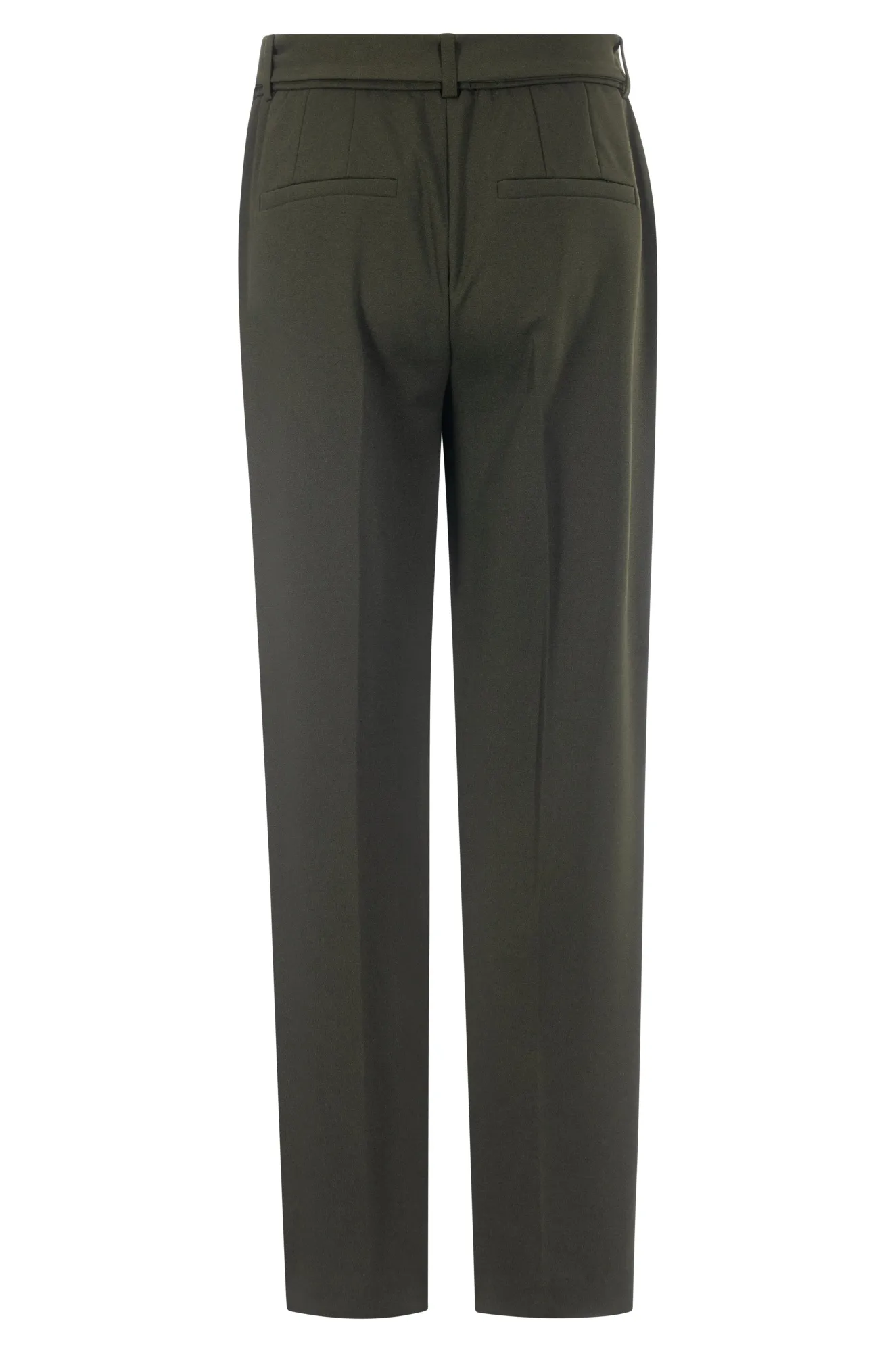 Stretch Crepe Short Pants | OLIVE | 8224ZZ Neutral Fit Everyday Ease