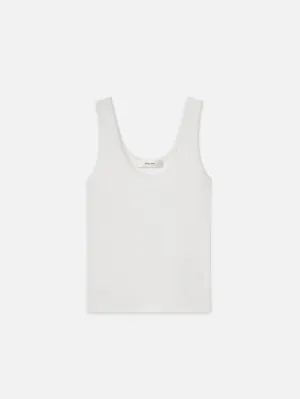 Flexible stretch The Mesh Trim Tank -- White