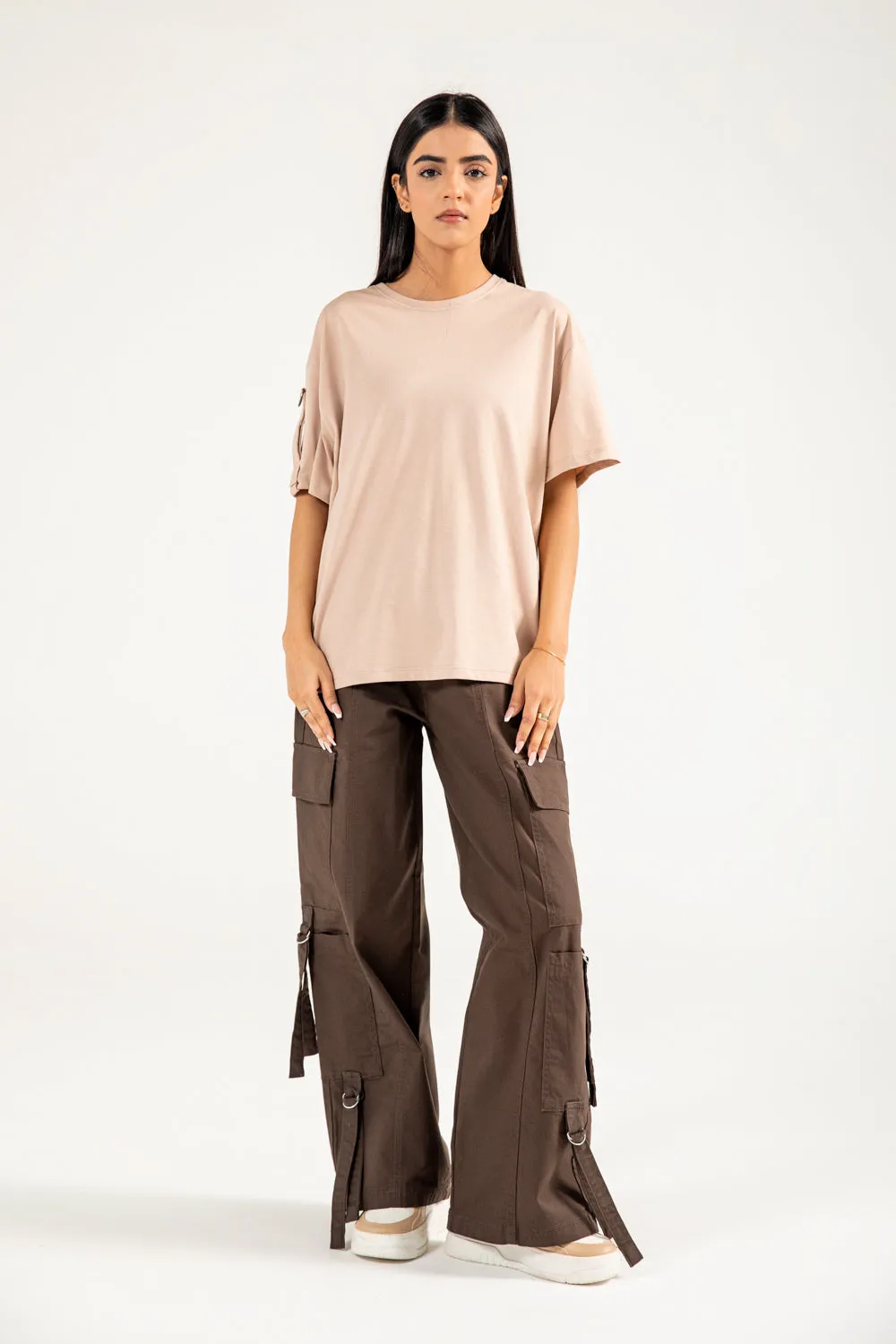 OVERSIZED SHIRT WITH SLEEVE DETAIL Minimal Comfort