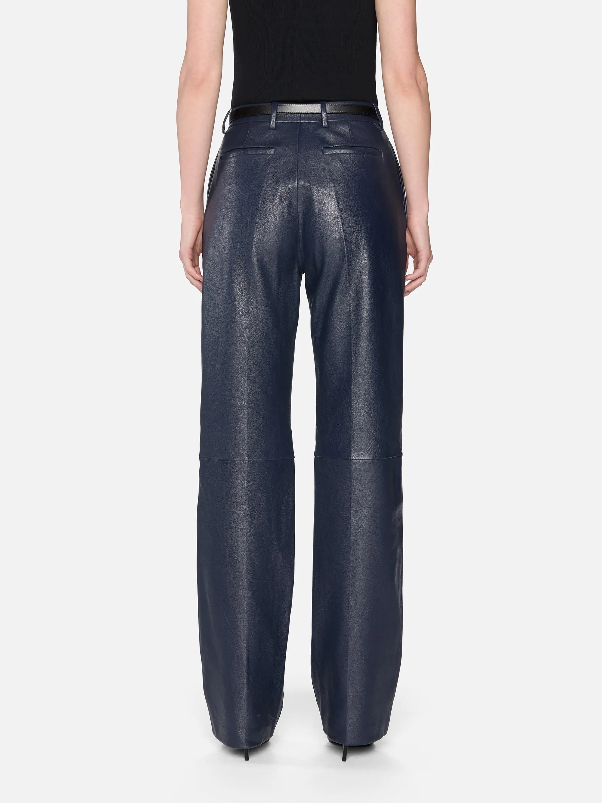 Stretch Movement The Leather Trouser -- Dark Indigo