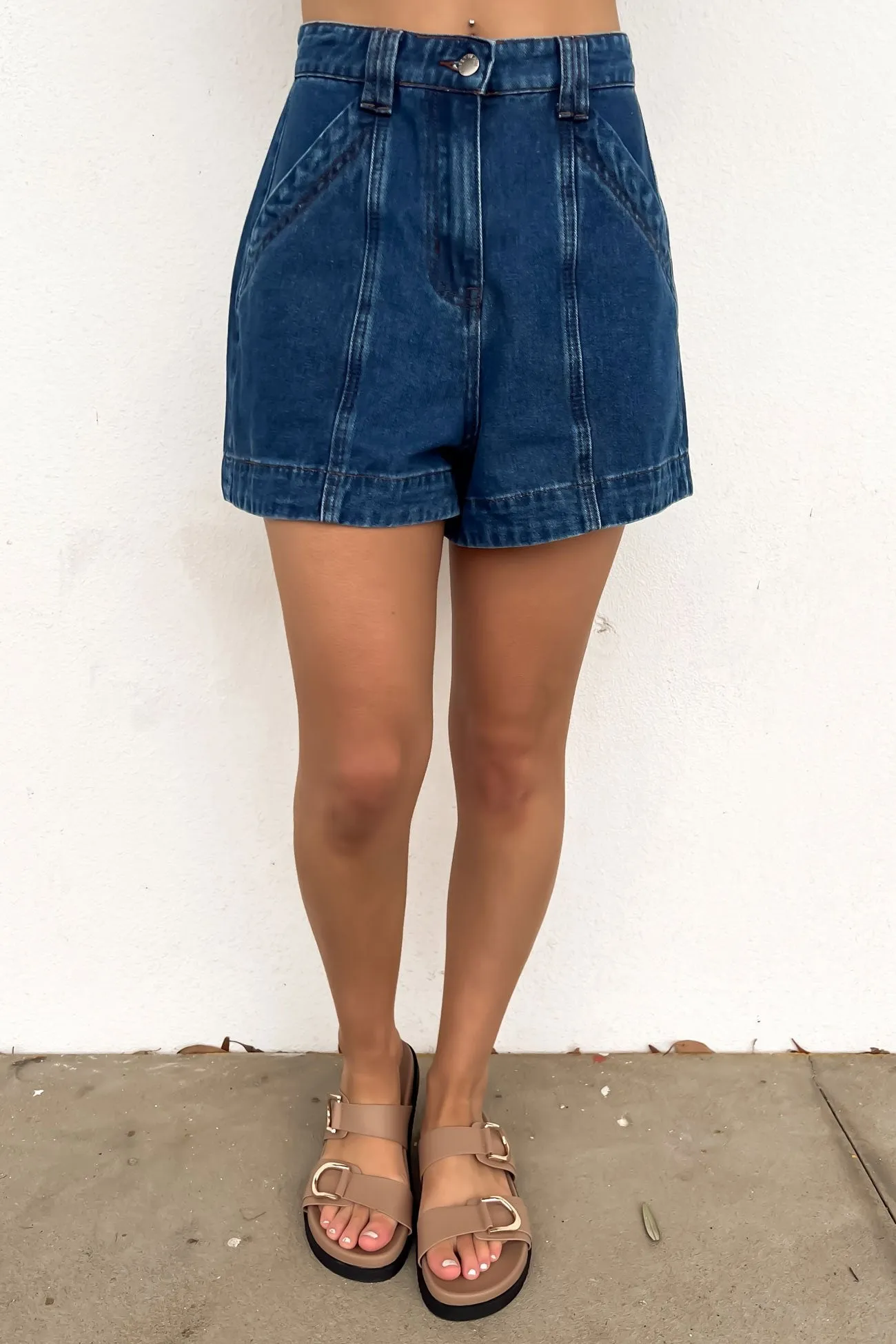 camping clothing clean look Silas Denim Short Indigo