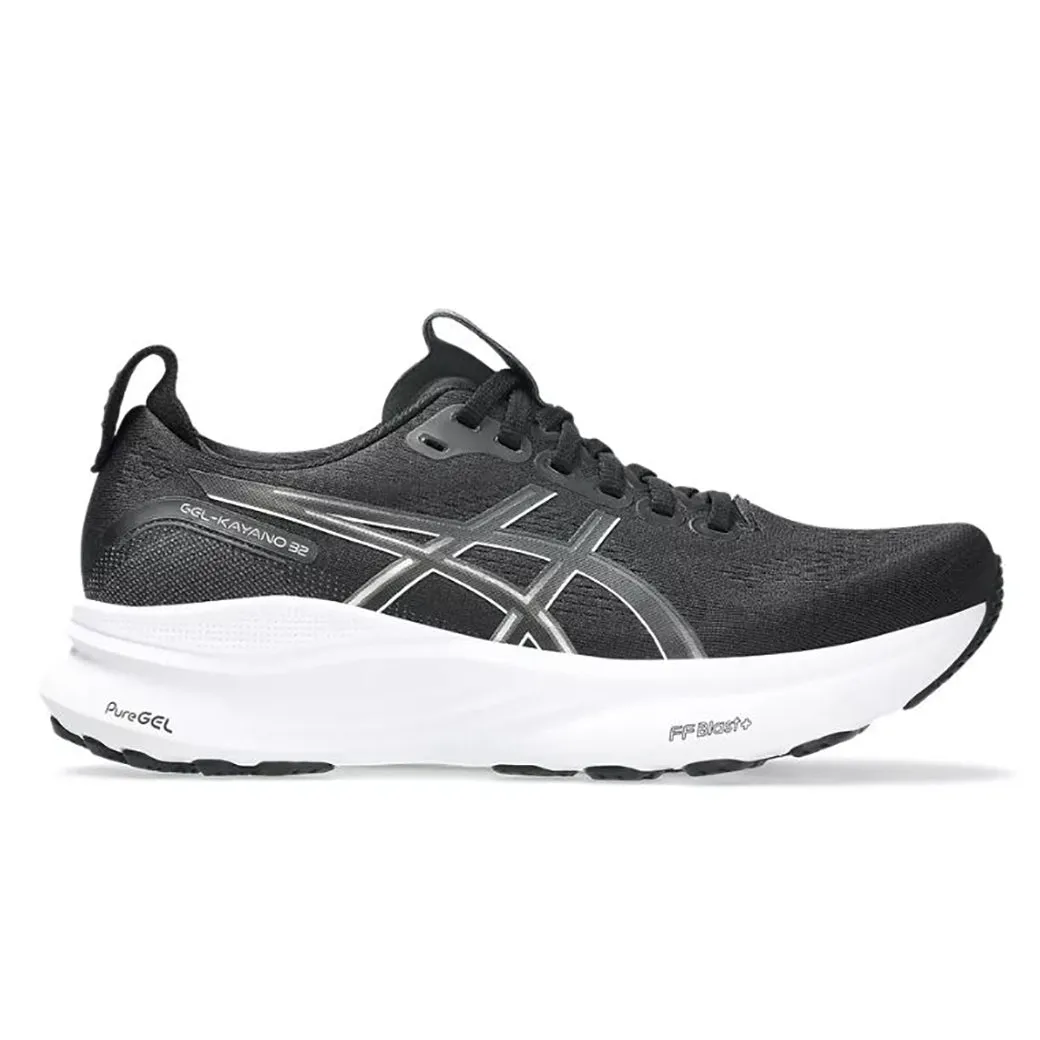 Flexible Forefoot Grooves Womens Asics Gel-Kayano 32 in Black/White
