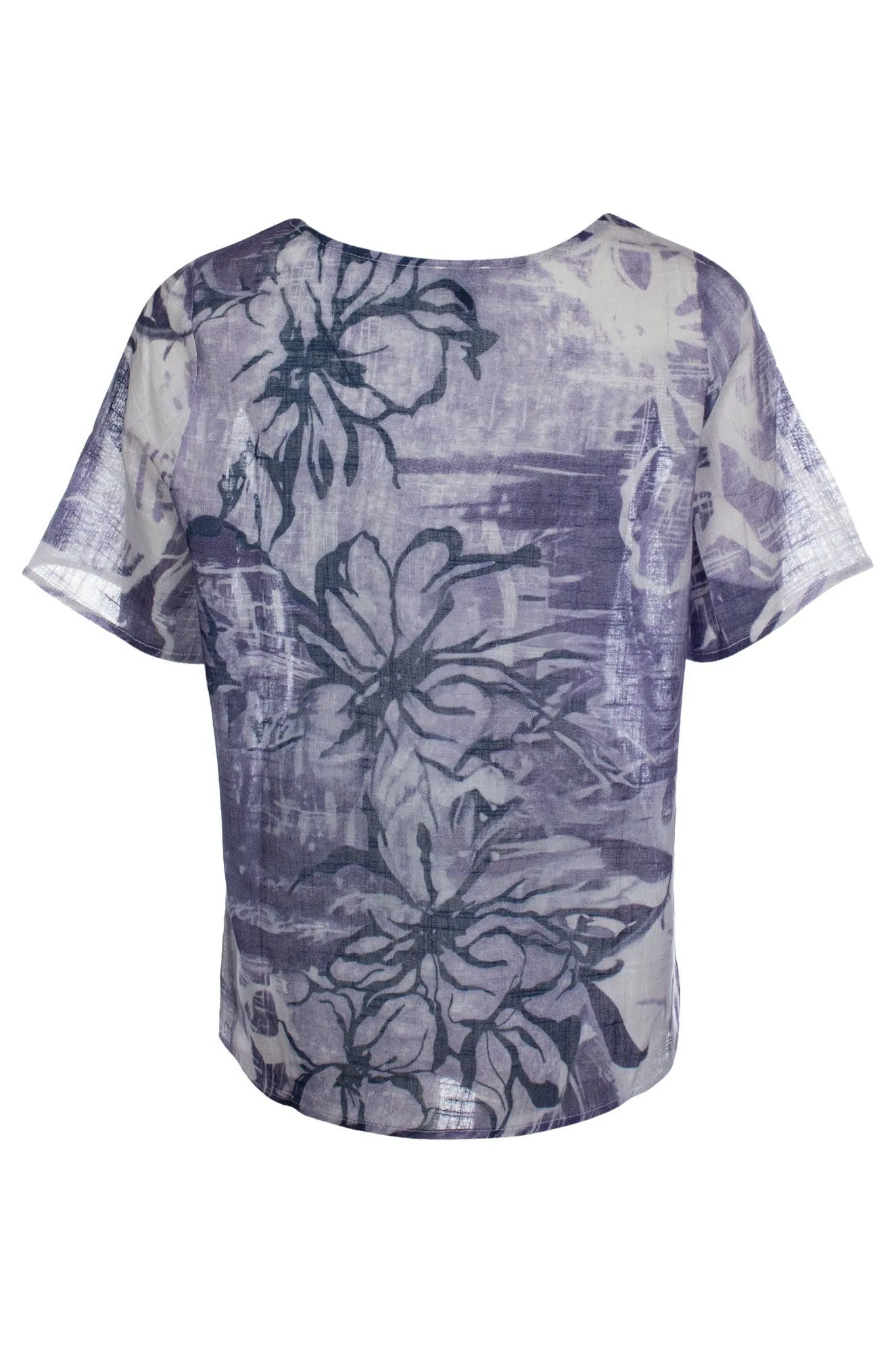 Top | Lilac Navy Sketch | 6275C1 Relaxed Wear Everyday Look