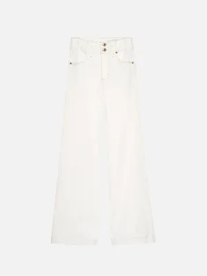 Non Restrictive Functional Fit The Seamed Wide Trouser -- Au Natural Clean